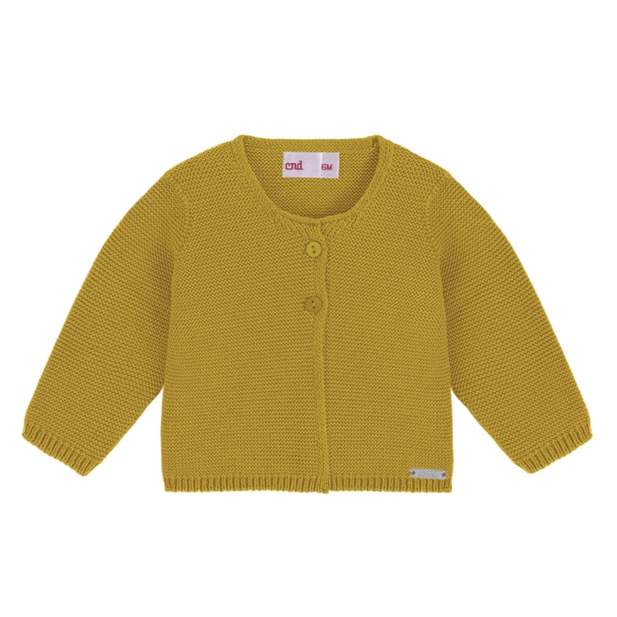 カーディガン condor 子供 0ヶ月～3歳 ガーターステッチカーディガン （ コンドル ニットカーディガン トップス 羽織 長袖 ベビー キッズ 子供服 綿 コットン ガーター編み ニットウェア 上着 ベビー服 出産祝い ） 【モスターサ 6ｍ】
