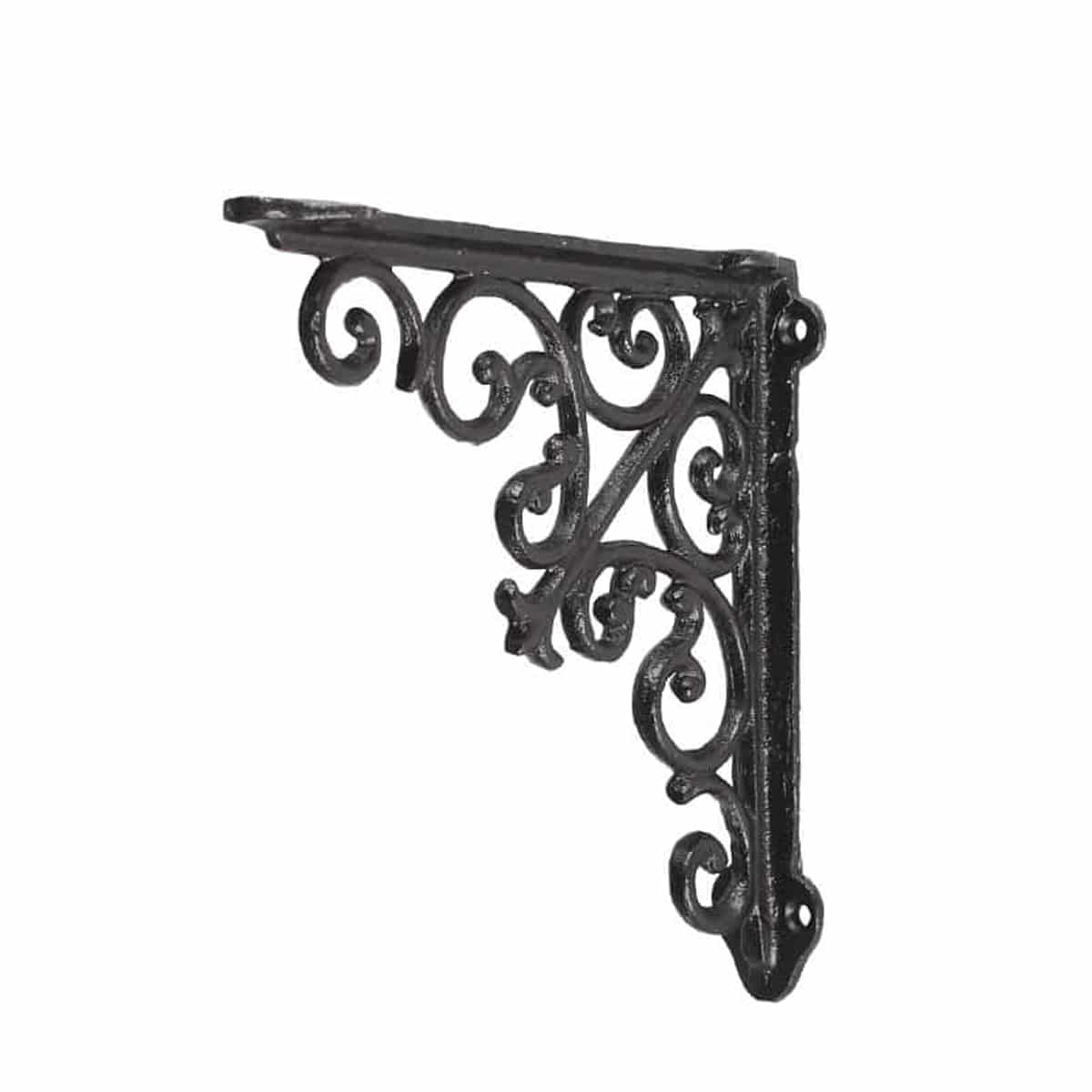 棚受け 18cm ブラケット アンティーク調 アイアン （ 棚受け金具 壁面収納 ウォールシェルフ 収納 飾り棚 壁付け 棚 受け 金具 ビス付き ダルトン DULTON ディスプレイ ラック シェルフ 壁付け棚 おしゃれ 壁面棚 飾る ）