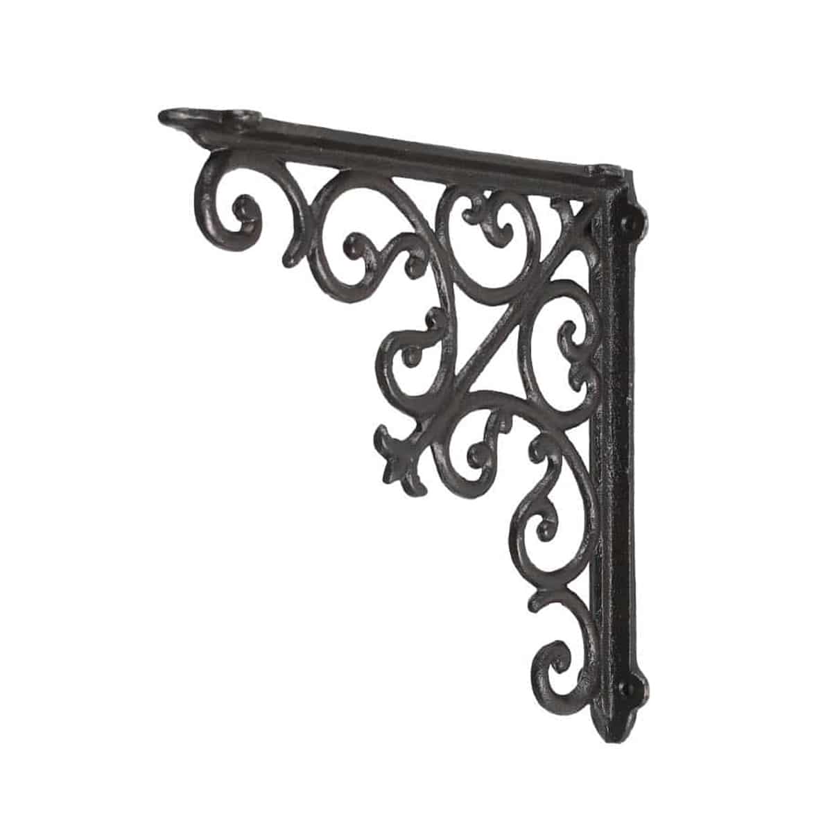 棚受け 23cm ブラケット アンティーク調 アイアン （ 棚受け金具 壁面収納 ウォールシェルフ 収納 飾り棚 壁付け 棚 受け 金具 ビス付き ダルトン DULTON ディスプレイ ラック シェルフ 壁付け棚 おしゃれ 壁面棚 飾る ）