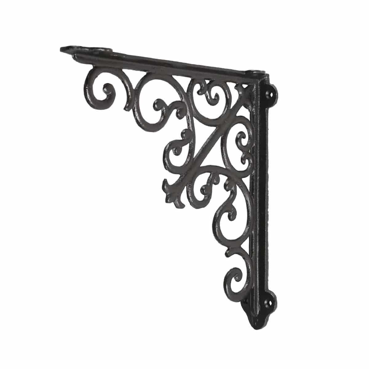 棚受け 27cm ブラケット アンティーク調 アイアン （ 棚受け金具 壁面収納 ウォールシェルフ 収納 飾り棚 壁付け 棚 受け 金具 ビス付き ダルトン DULTON ディスプレイ ラック シェルフ 壁付け棚 おしゃれ 壁面棚 飾る ）