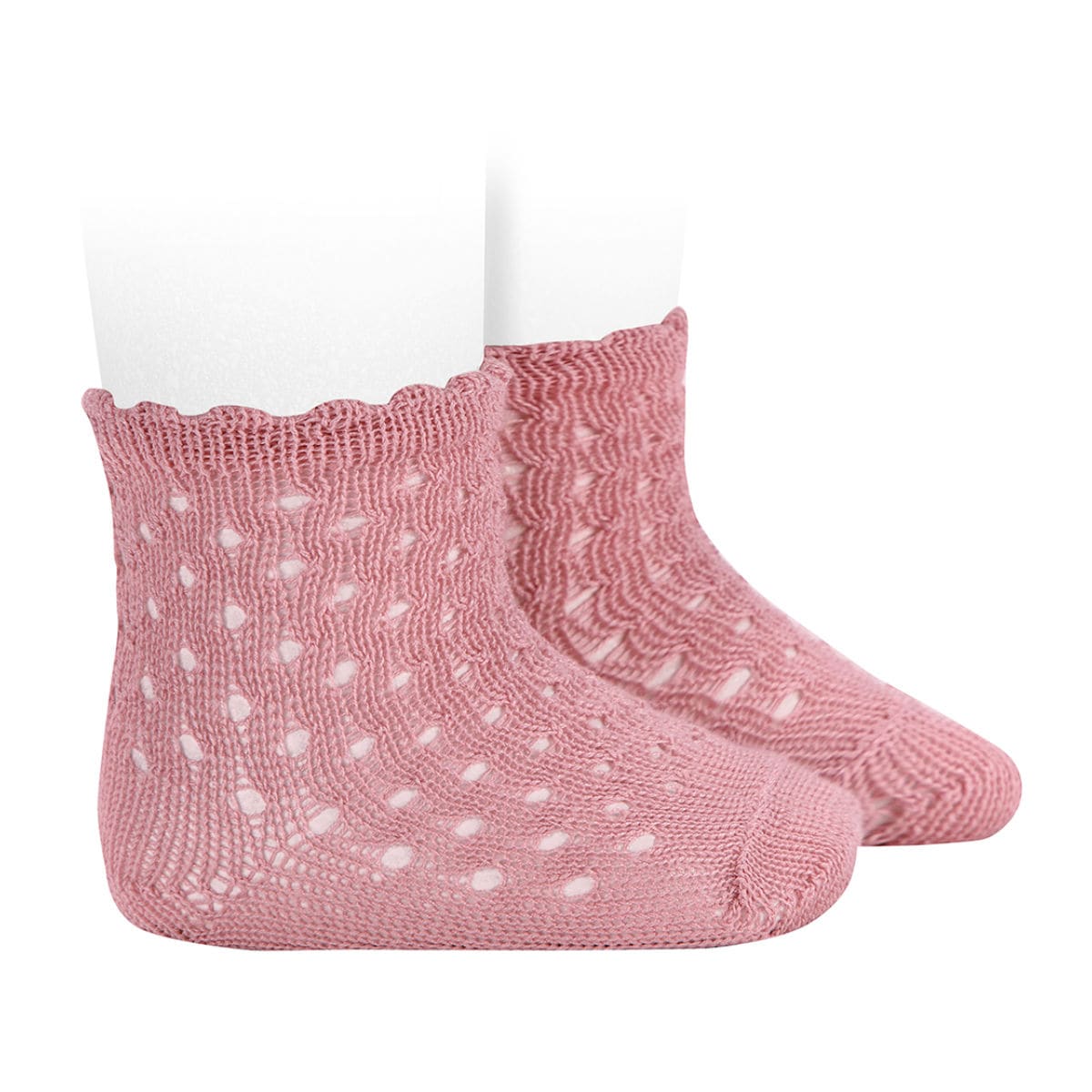 靴下 condor 子供 8.5～13cm ファンシーカフ付き オープンワーク エクストラファイン パール ショートソックス （ ソックス 子ども用靴下 ベビー キッズ くつ下 くつした 透かし編み 丈夫 コットン100％ 赤ちゃん 出産祝い ） 【ロサパロ 1】