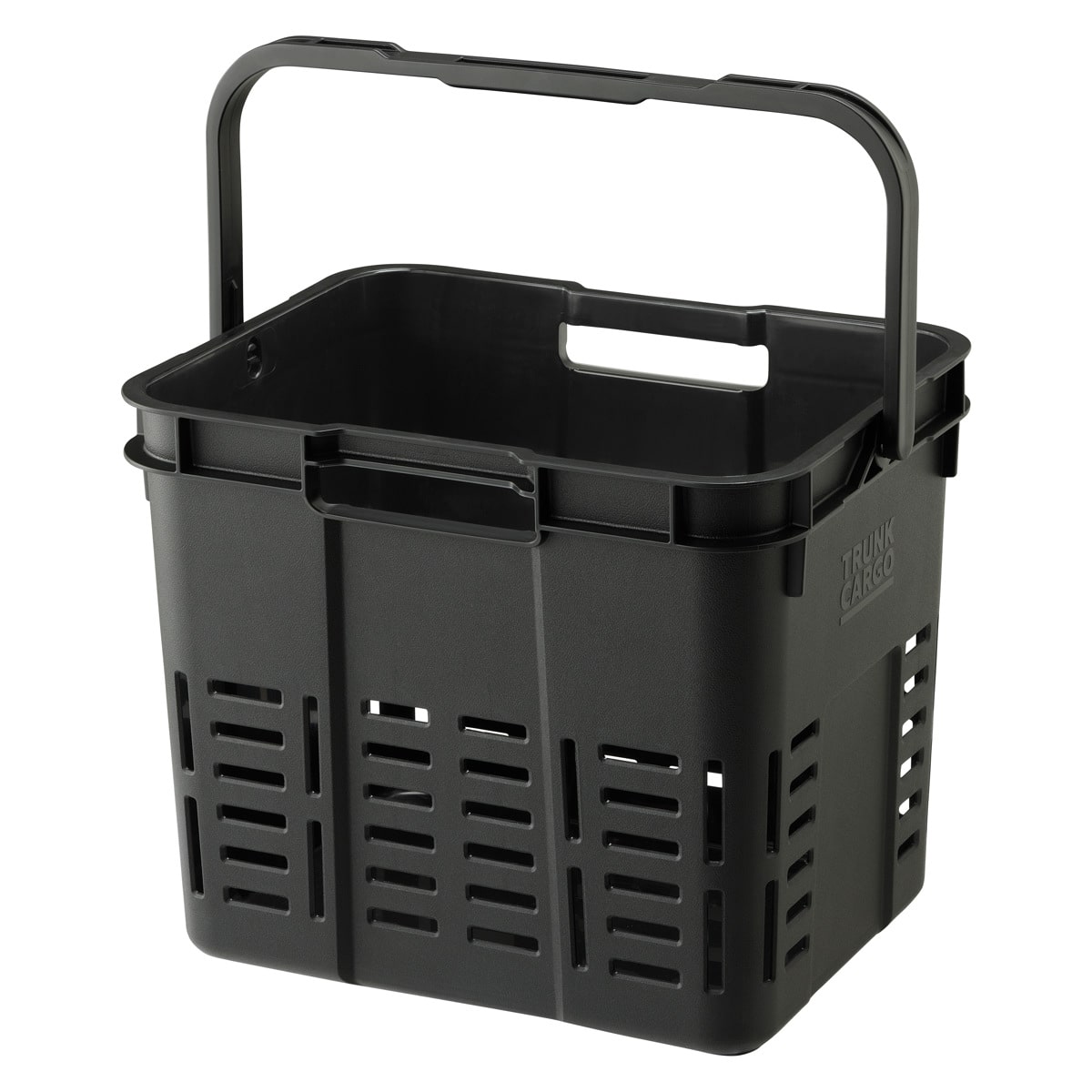 収納ボックス トランクカーゴ メッシュカーゴ 16 バスケット 幅34×奥行26.2×高さ26.5cm （ カゴ 収納ケース ハンドル付き 収納 キャンプ用品 アウトドア 頑丈 インナーボックス 仕分け 持ち運び 小物 道具入れ キャンプギア 屋外 ） 【ブラック】