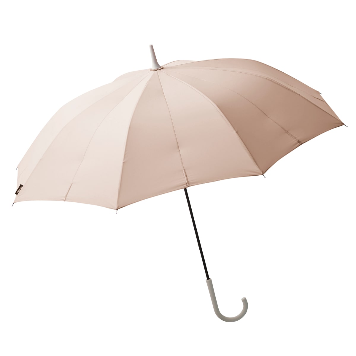 マーナ 傘 Shupatto アンブレラ 58cm （ marna レディース メンズ 晴雨兼用 かさ おしゃれ かわいい 雨傘 日傘 長傘 便利 スライド 手が濡れない ベルトなし 無地 大人 UVカット シュパット 16本骨 男女兼用 ） 【シェルピンク】