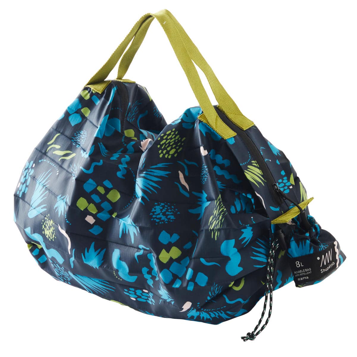 マーナ エコバッグ Shupatto パッカブルバッグ 8L （ marna 折りたたみ バッグ シュパット S ファスナー 付き 撥水 マイバッグ コンパクト コンパクトバッグ トート ミニ 畳みやすい 買い物 巾着 底マチ おしゃれ かわいい ） 【グラスランド】