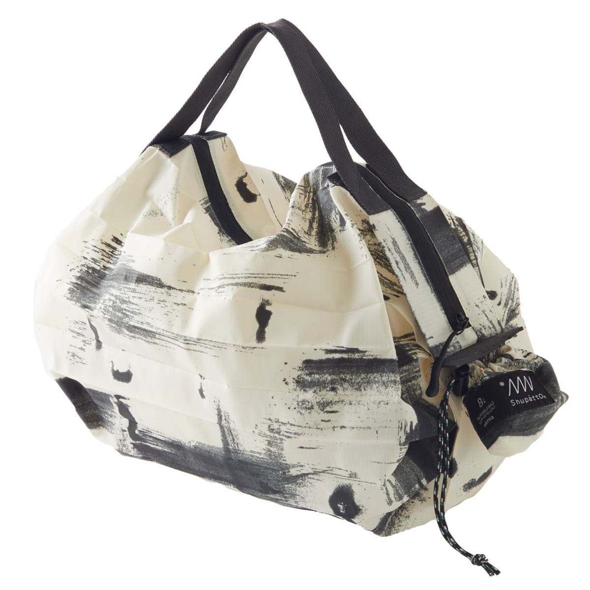マーナ エコバッグ Shupatto パッカブルバッグ 8L （ marna 折りたたみ バッグ シュパット S ファスナー 付き 撥水 マイバッグ コンパクト コンパクトバッグ トート ミニ 畳みやすい 買い物 巾着 底マチ おしゃれ かわいい ） 【ホワイトバーチ】