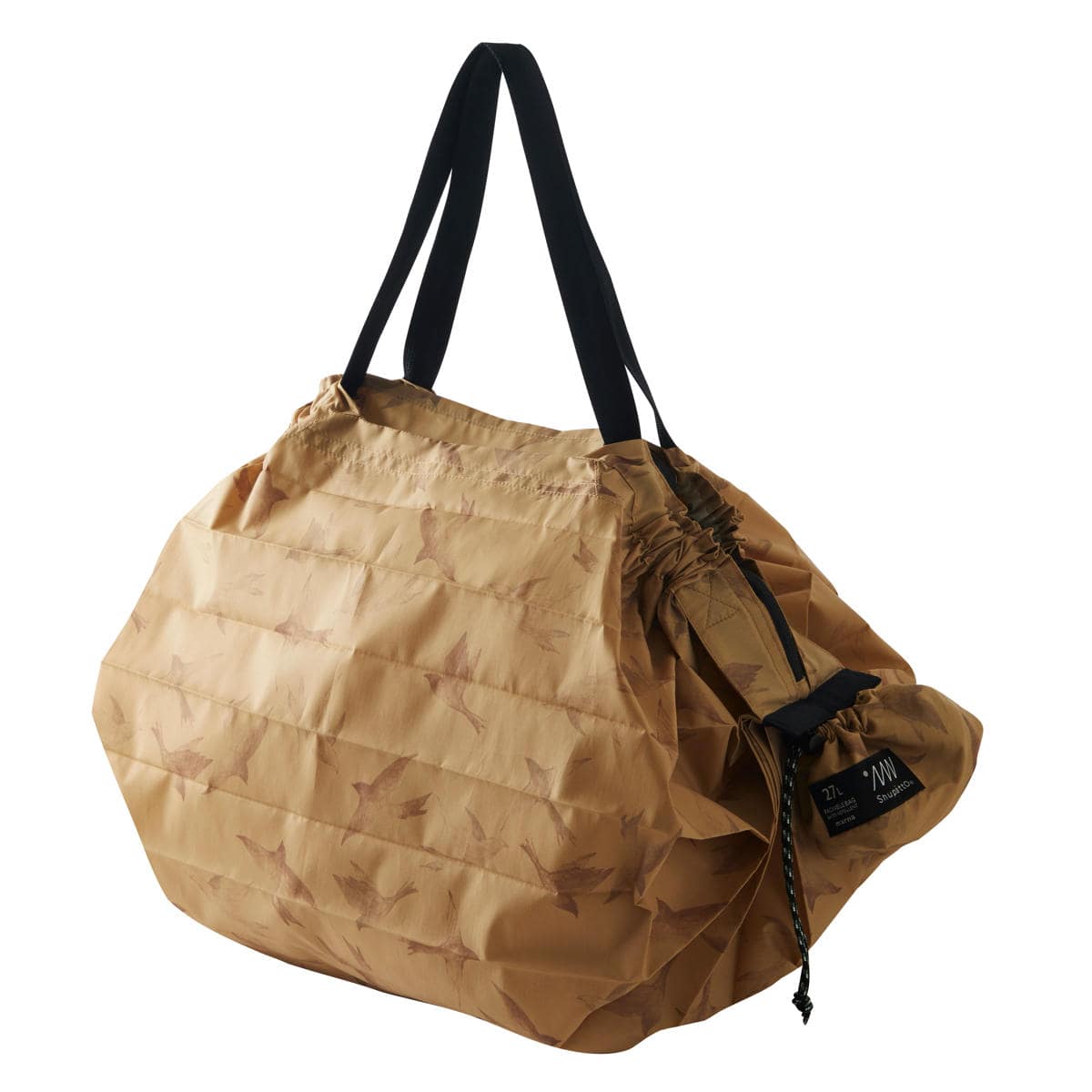 マーナ エコバッグ Shupatto パッカブルバッグ 27L （ marna 折りたたみ バッグ シュパット ファスナー 付き 撥水 マイバッグ コンパクト コンパクトバッグ トート 畳みやすい 買い物 大容量 巾着 底マチ おしゃれ かわいい ） 【フライングバード】