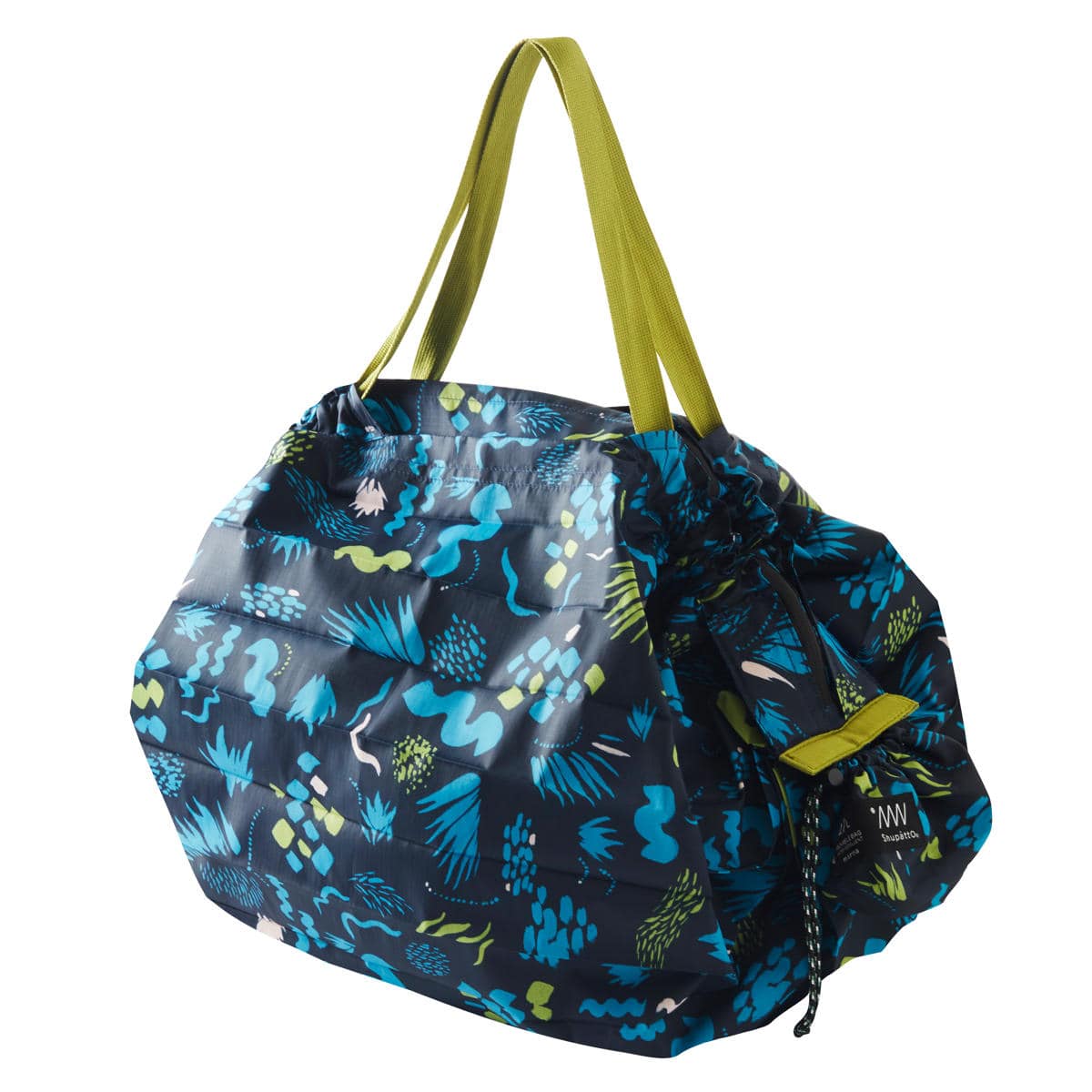 マーナ エコバッグ Shupatto パッカブルバッグ 27L （ marna 折りたたみ バッグ シュパット ファスナー 付き 撥水 マイバッグ コンパクト コンパクトバッグ トート 畳みやすい 買い物 大容量 巾着 底マチ おしゃれ かわいい ） 【グラスランド】