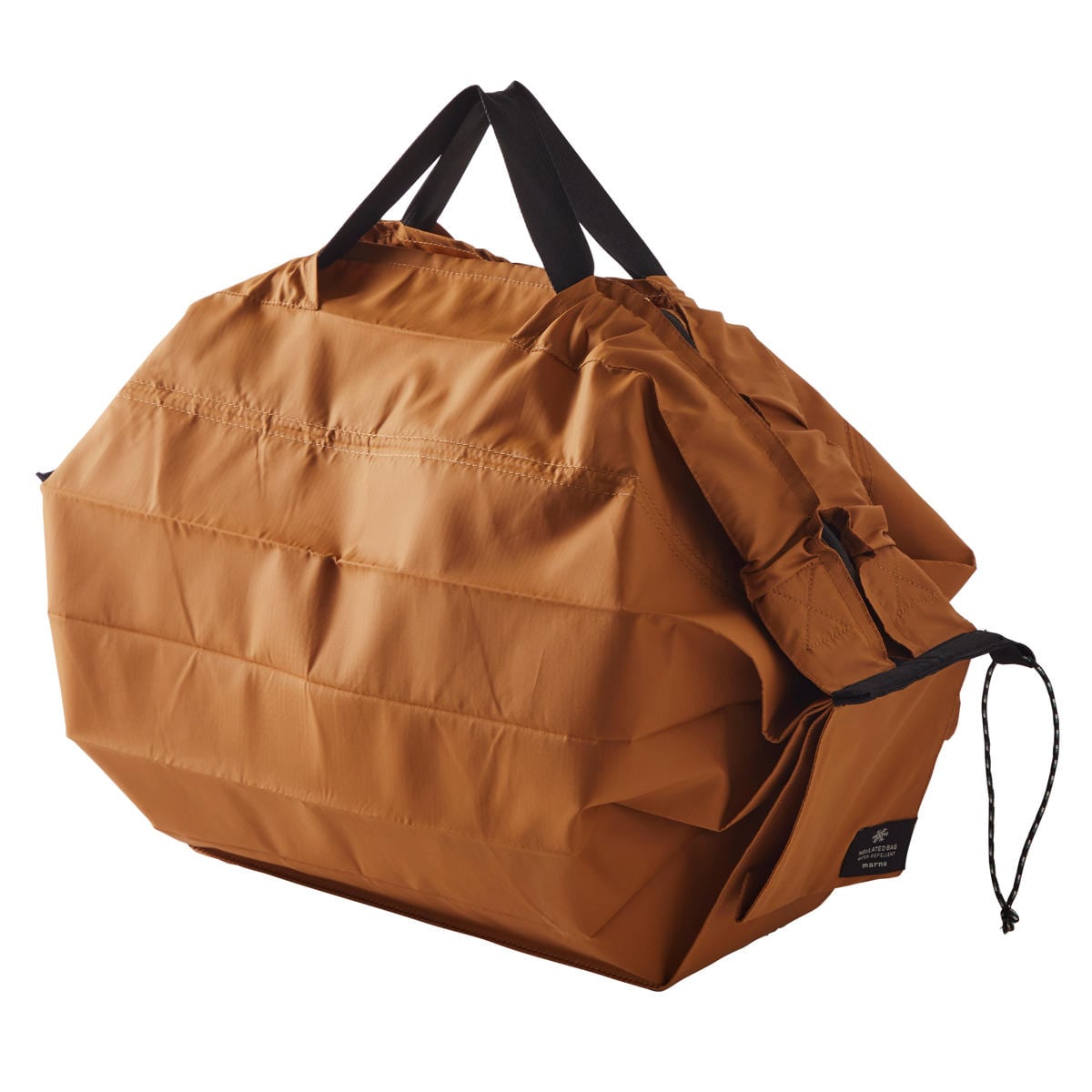 マーナ エコバッグ Shupatto 保冷バッグ 20L （ marna 保冷 クーラートートバッグ 折りたたみ バッグ シュパット ファスナー 付き 撥水 マイバッグ コンパクト トート 畳みやすい 買い物 大容量 巾着 底マチ おしゃれ かわいい ） 【アンバー】