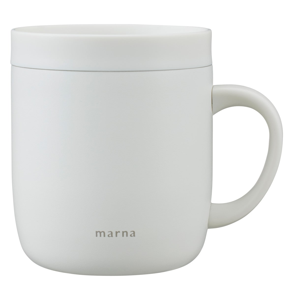 マーナ マグカップ 260ml cocuri 360°カップ （ marna コップ ステンレスマグ アイスコーヒー 結露しない 保温 保冷 真空二層構造 大人 水筒 マグボトル マグ カップ おしゃれ かわいい 可愛い シンプル スタイリッシュ ） 【カームホワイト】