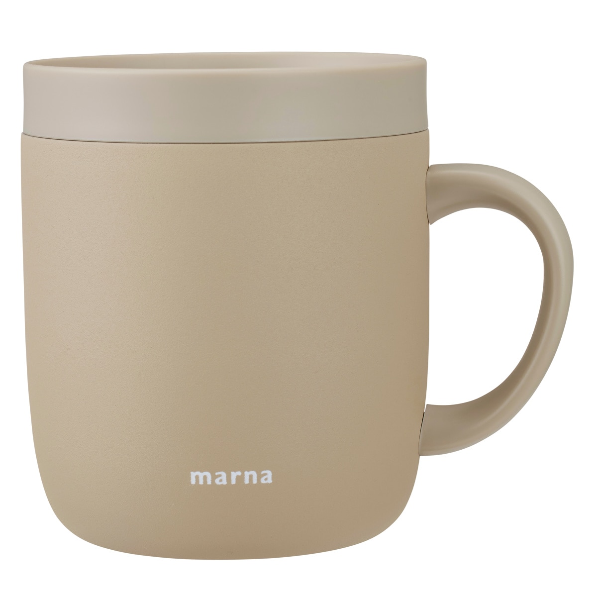 マーナ マグカップ 260ml cocuri 360°カップ （ marna コップ ステンレスマグ アイスコーヒー 結露しない 保温 保冷 真空二層構造 大人 水筒 マグボトル マグ カップ おしゃれ かわいい 可愛い シンプル スタイリッシュ ） 【クレイベージュ】