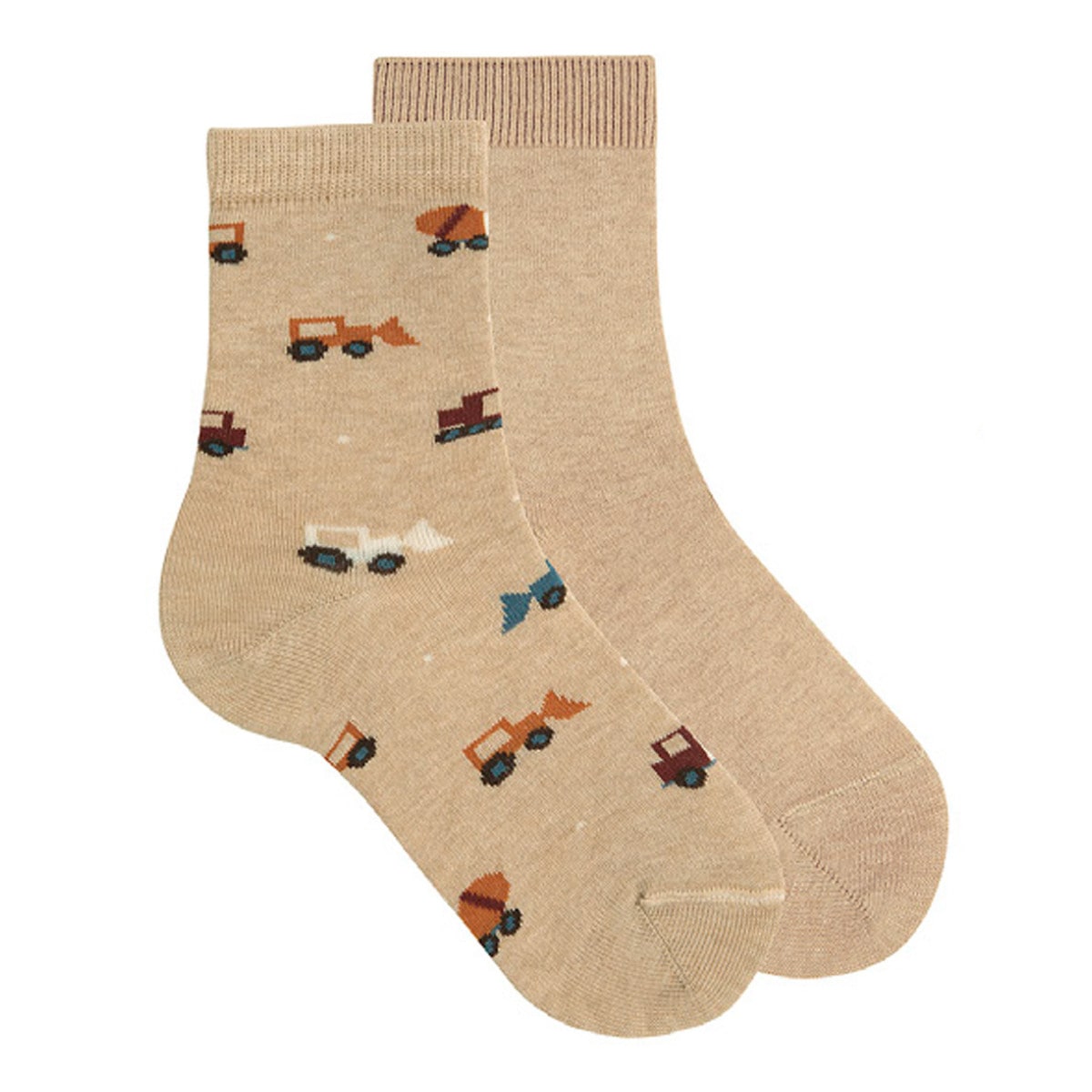 靴下 condor コンドル 2足セット トラック柄 プレーン ステッチ ソックス 17～19.5cm （ 子ども用靴下 キッズ くつ下 くつした 子ども用 丈夫 スペイン製 おしゃれ ギフト 17 17.5 18 18.5 19 19.5 cm ） 【トゥロン】