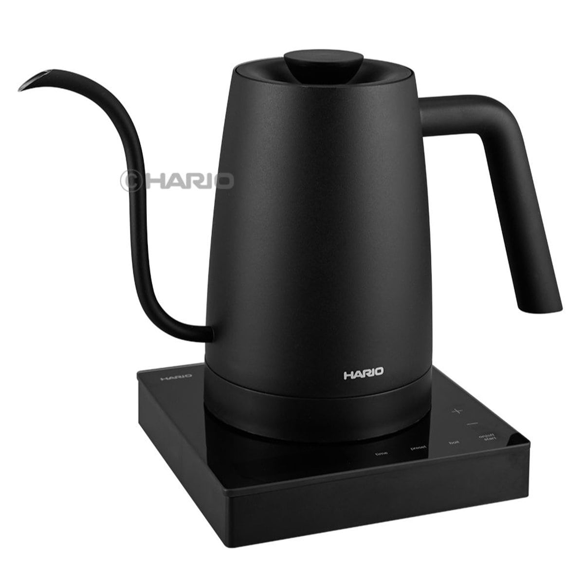 ハリオ コーヒーケトル エレクトリックケトル ライラ （ HARIO 電気ケトル コーヒー ドリップ タイマー機能付き ドリップケトル ドリップポット おしゃれ かわいい 温度調節 ストップウォッチ機能 ワンタッチ沸騰機能 軽い 細口 ） 【ブラック】