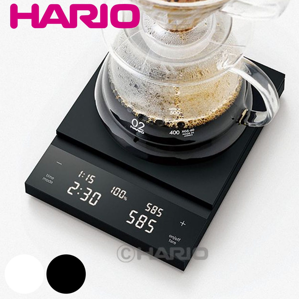 ハリオ コーヒースケール Coffee Scale Polaris （ HARIO 計算機能付き 珈琲スケール デジタルスケール ドリップスケール おしゃれ かわいい ハンドドリップ コーヒー 珈琲 コーヒーグッズ コーヒーウェア 秤 はかり ） 【ブラック】