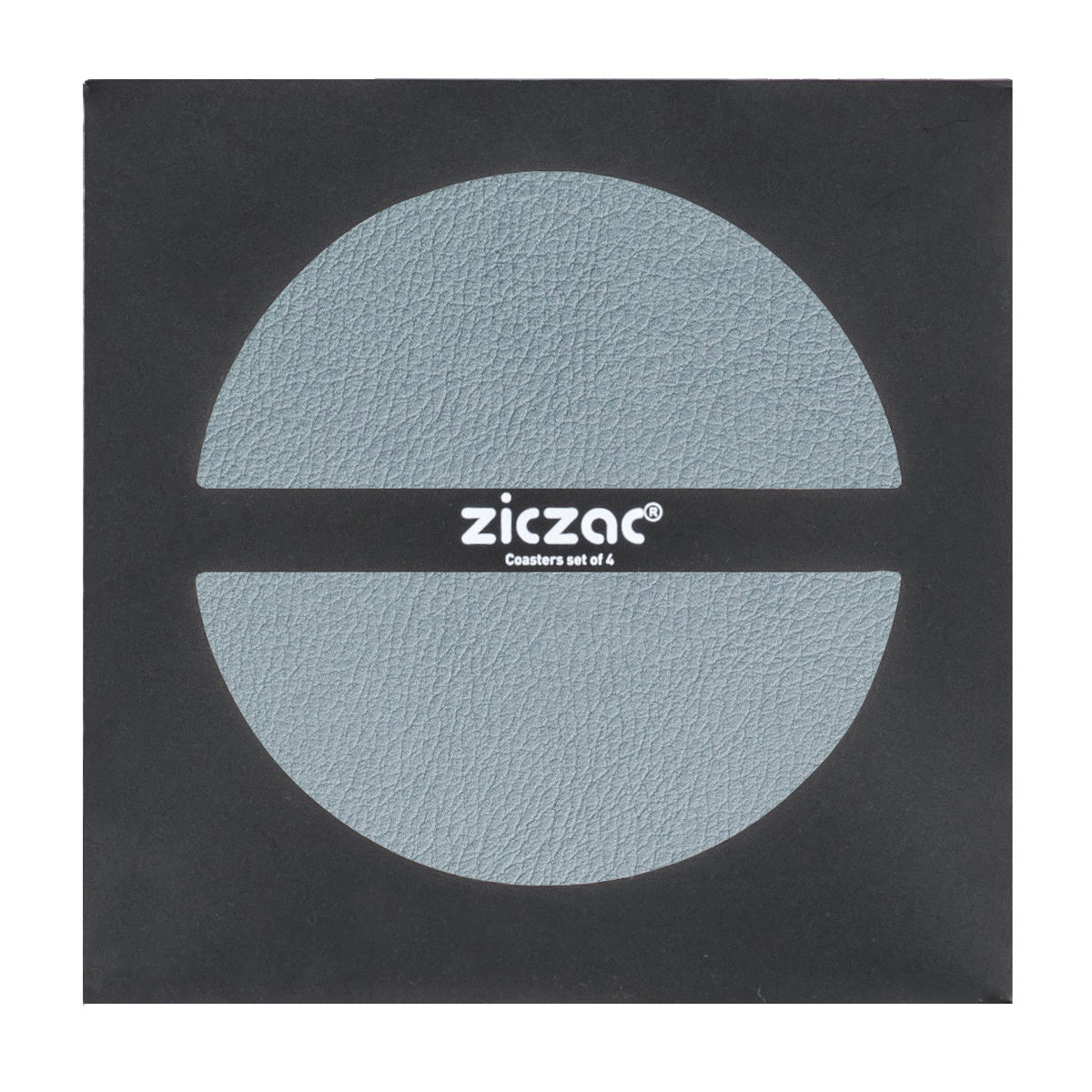 コースター ziczac トゥーゴー 4個セット （ フェイクレザー レザーコースター 茶托 グラスマット コップ受け PVCレザー インテリア ） 【BLUESTONE】