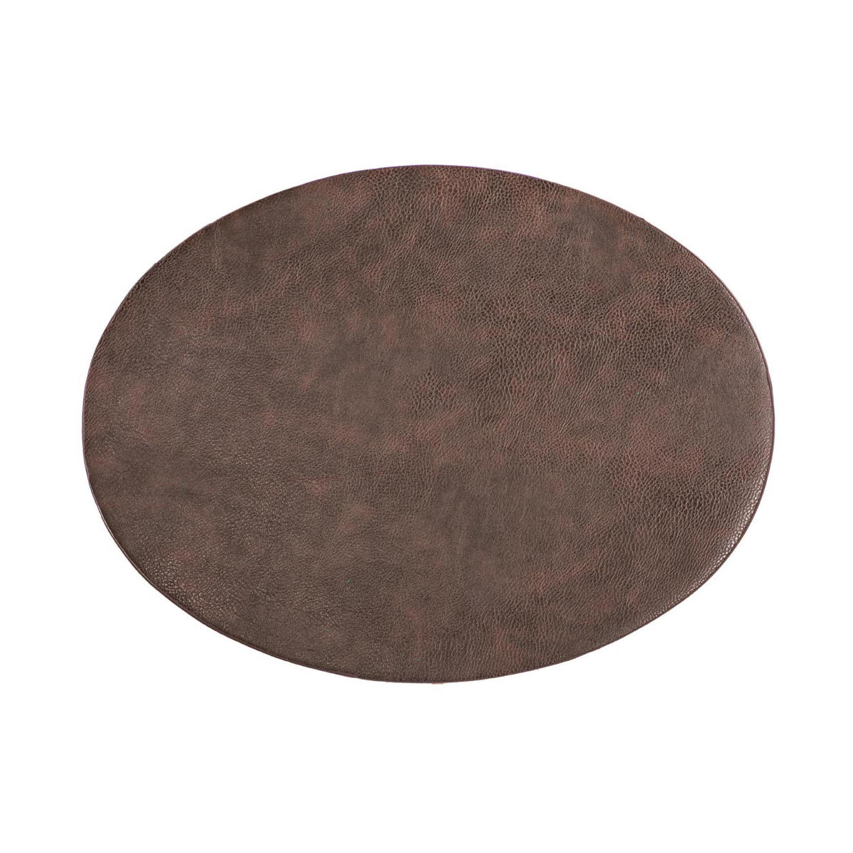 ランチョンマット ziczac トロジャ 楕円形 （ ジックザック おしゃれ オーバル TROJA 人工皮革 拭ける 45×33cm ランチマット プレイスマット レザー調 ） 【COFFEE】