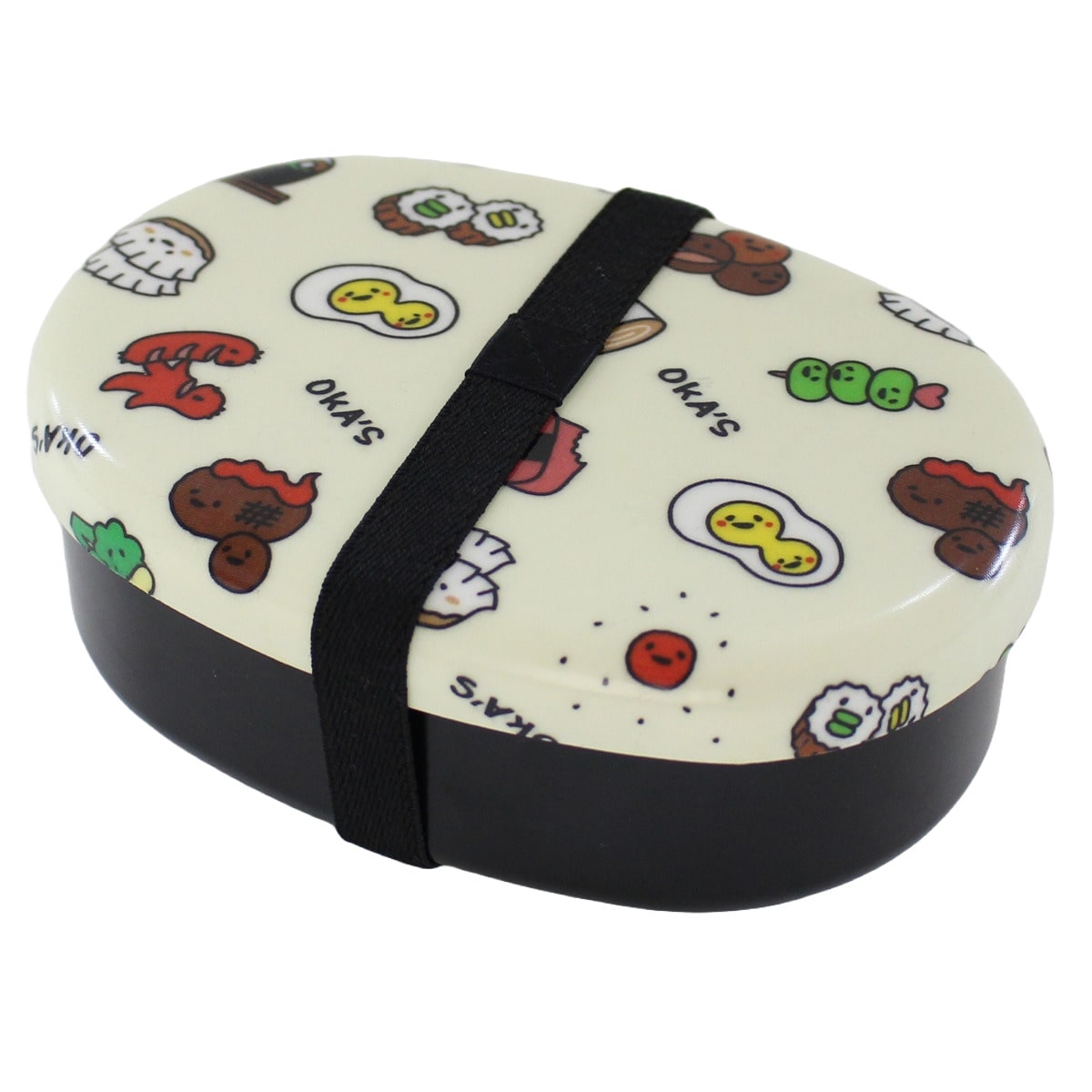 弁当箱 480ml 1段 布貼小判一段弁当 480 OKA’S （ お弁当箱 レンジ対応 食洗機対応 ドーム型 ランチバンド付き 小判型 日本製 レンジOK 食洗機OK 中子付き 一段 お弁当 弁当 一段弁当箱 ランチグッズ お弁当グッズ ）