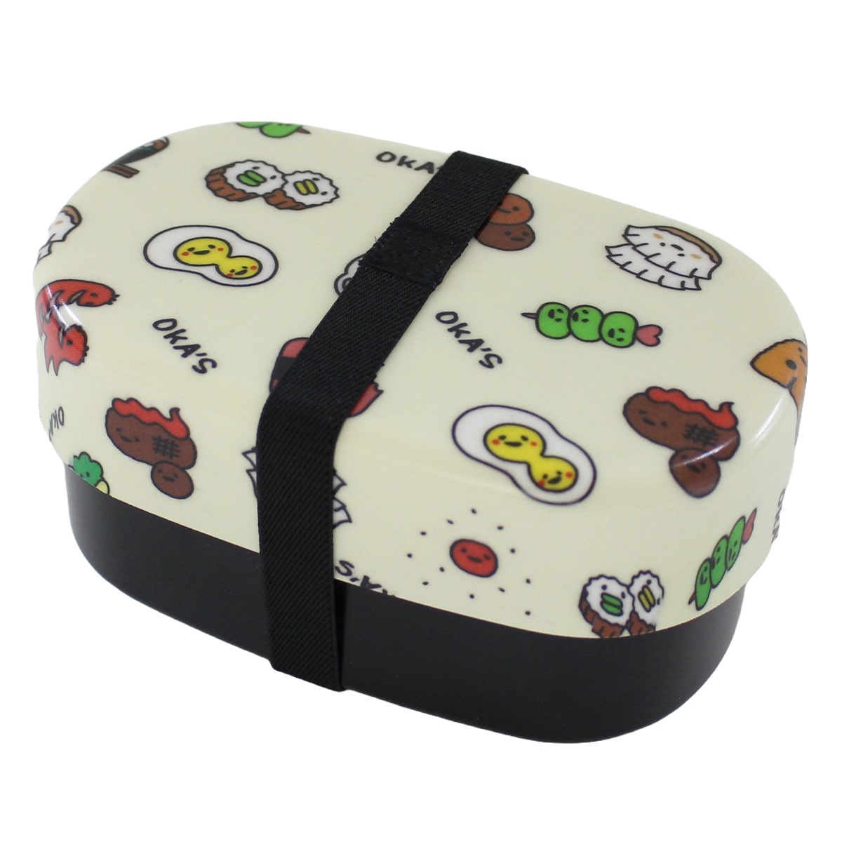 弁当箱 570ml 2段 布貼小判弁当 570 OKA’S （ お弁当箱 レンジ対応 食洗機対応 ランチバンド付き 小判型 日本製 レンジOK 食洗機OK 入れ子式 二段 お弁当 弁当 二段弁当箱 ランチグッズ お弁当グッズ ）