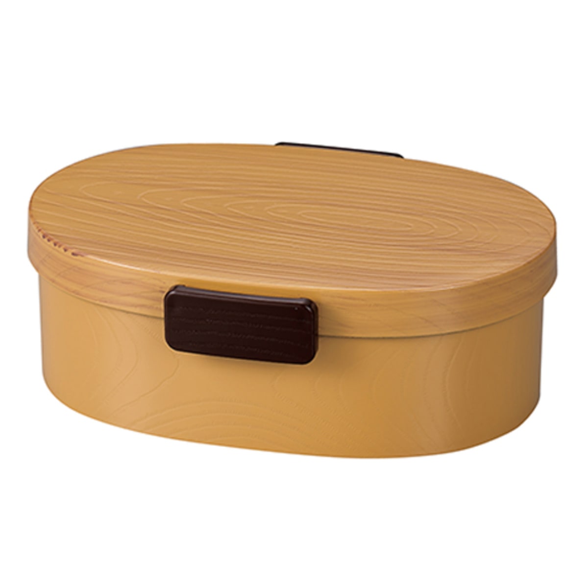 弁当箱 さっと洗えるお弁当箱 プレミアム 木目小判弁当 大 800ml タイト式 （ お弁当箱 ランチボックス レンジ対応 食洗機対応 一段 木目調 レンジOK 食洗機OK 弁当 お弁当 仕切り付き 大人 1段 日本製 ） 【ひのき】