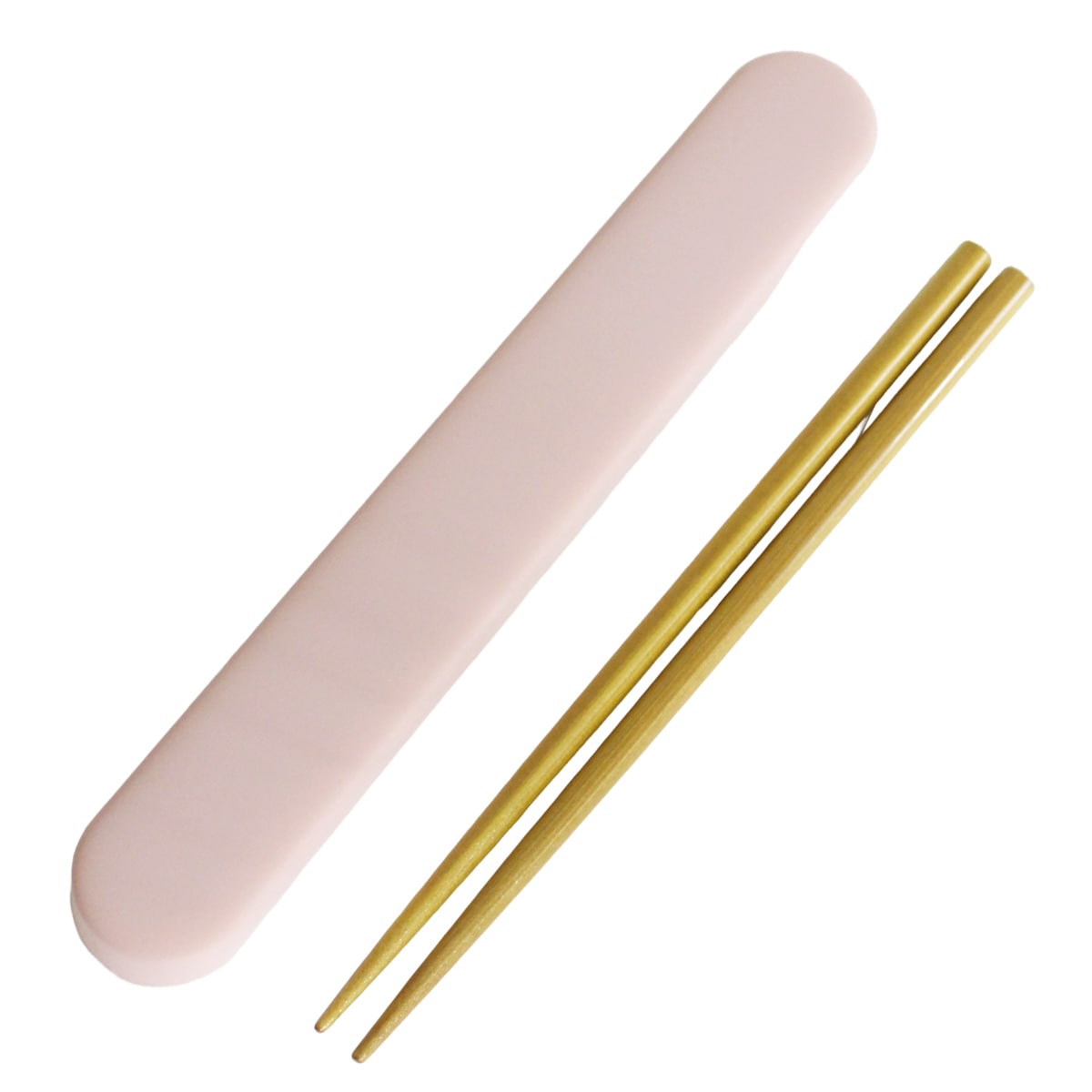 箸箱セット 食洗機対応 スライド箸箱セット 箸 18cm （ お箸 箸箱 セット 18センチ 大人 天然木 スライド式 日本製 カトラリー お弁当用 給食 携帯用 はし箱 木製 天然木製 くすみカラー 木目 ） 【スモーキーピンク】
