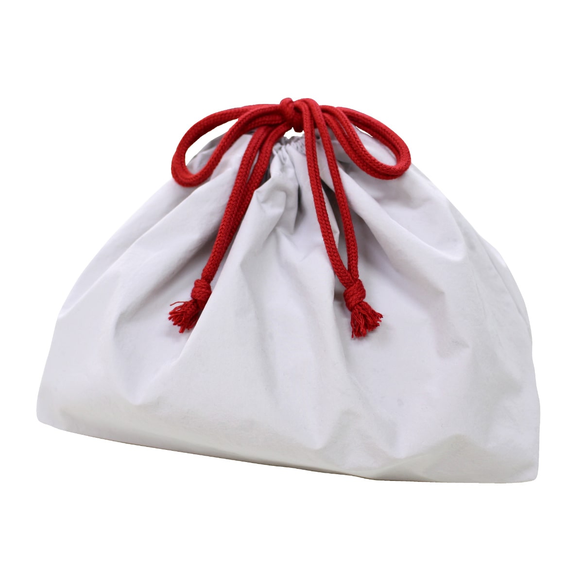 弁当袋 汁漏れに強い巾着袋 撥水 ランチ巾着 （ お弁当袋 お弁当入れ ランチバッグ おべんとう袋 巾着 日本製 撥水加工 お弁当包み 弁当包み ポーチ ランチ袋 お弁当 弁当 持ち運び お弁当用 ） 【ライトグレー】