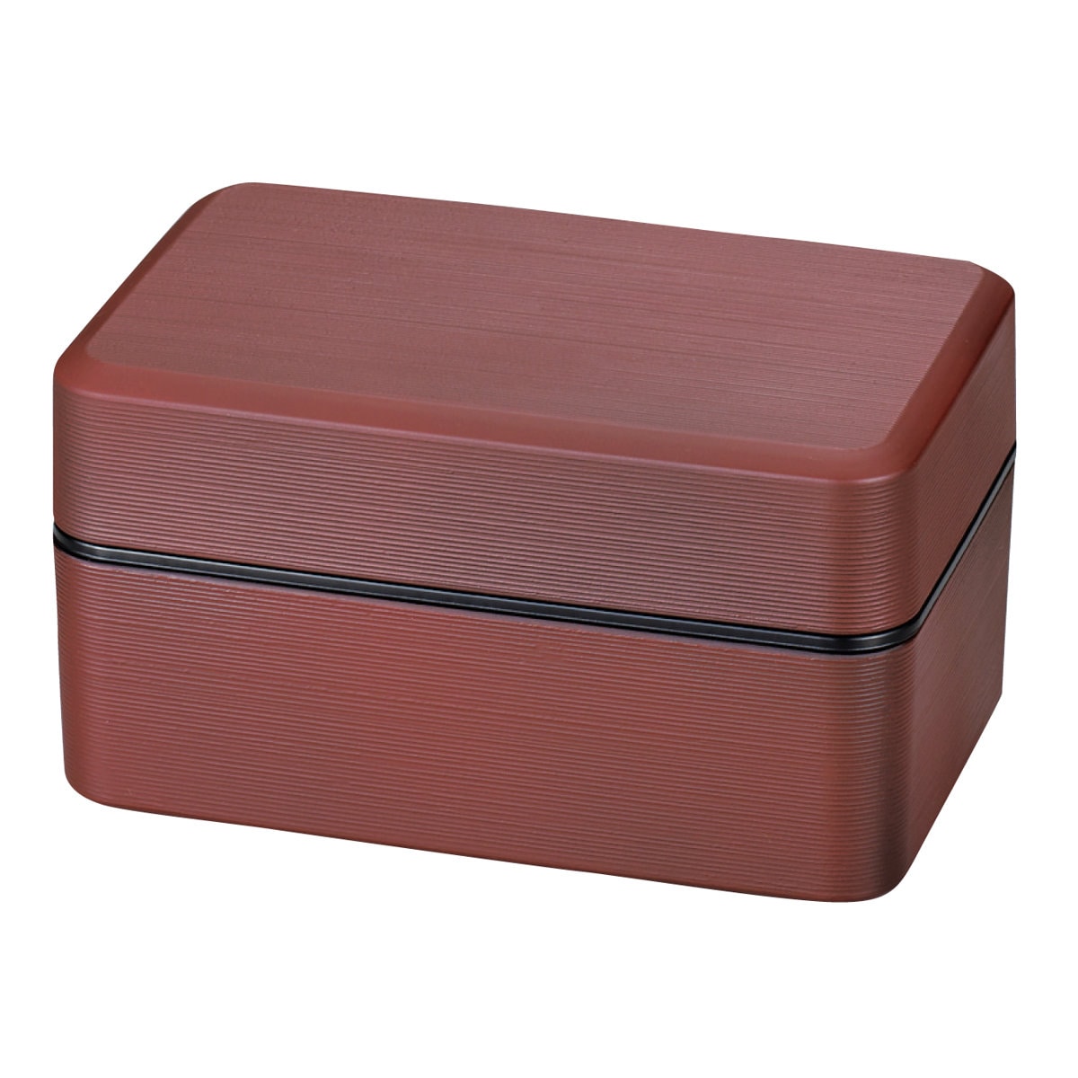 弁当箱 750ml 2段 大和千筋弁当 銀朱 銀研 （ お弁当箱 食洗機対応 レンジ対応 バンド付 和 日本製 シンプル 二段 和風 レンジOK 食洗機OK 二段弁当箱 弁当 お弁当 ランチベルト付き シール蓋 ） 【銀朱】