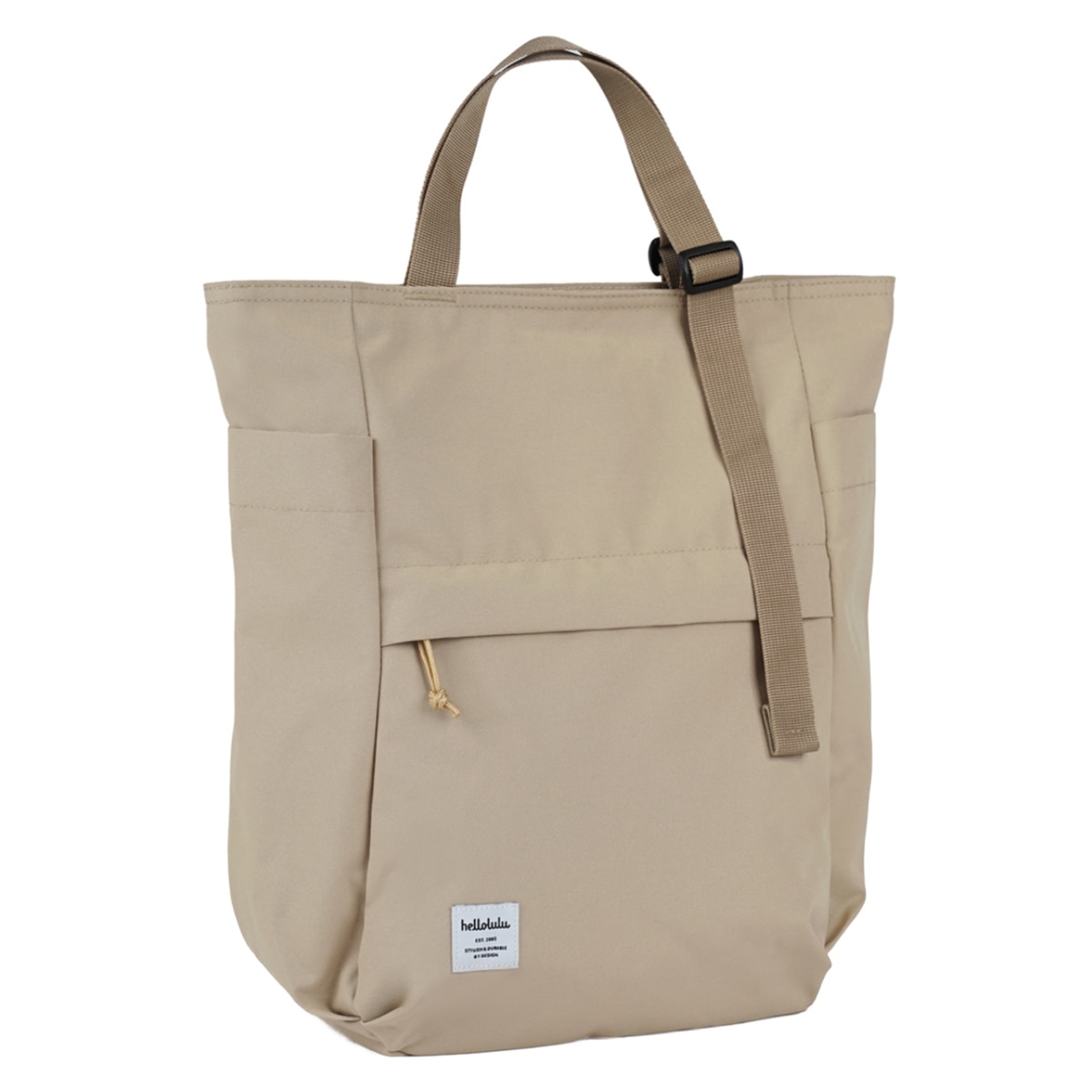 トートバッグ Hellolulu BETH 7L （ ハロルル バッグ ハンドバッグ レディース メンズ 肩掛け 手提げ 鞄 かばん 縦型 軽い 撥水 通学 通勤 サイドポケット PC収納 A4 おしゃれ ） 【FogKhaki】