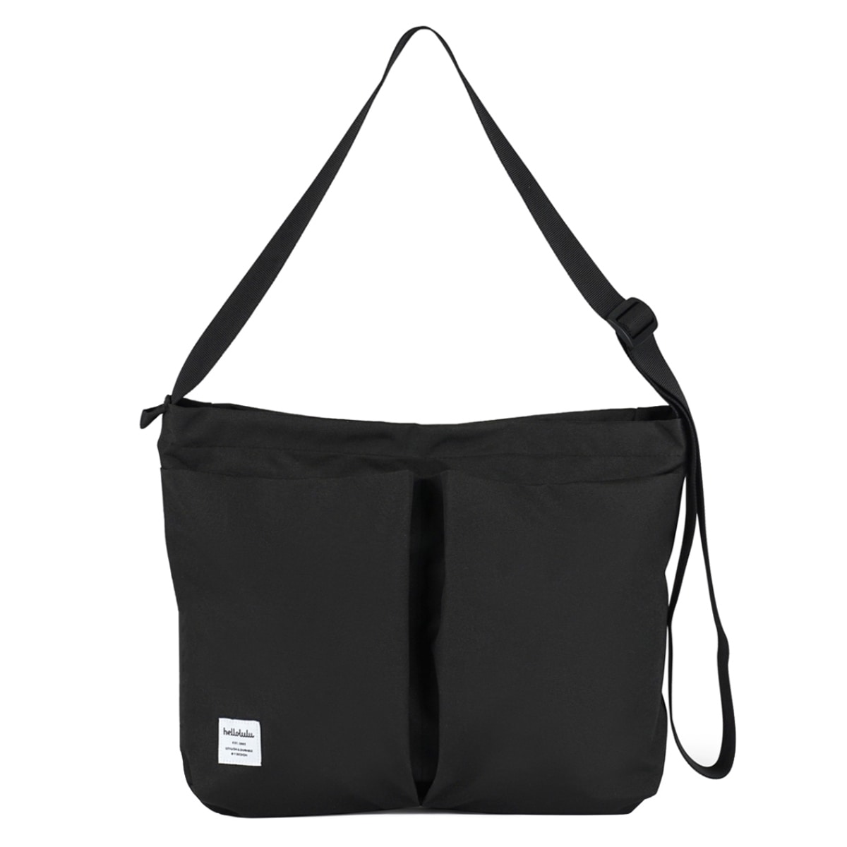 ショルダーバッグ Hellolulu JAM 7L （ ハロルル バッグ トートバッグ 横型 レディース メンズ 鞄 かばん 2way 軽い 撥水 通学 通勤 肩掛け 手提げ ファスナー PC収納 おしゃれ ） 【FlatBlack】