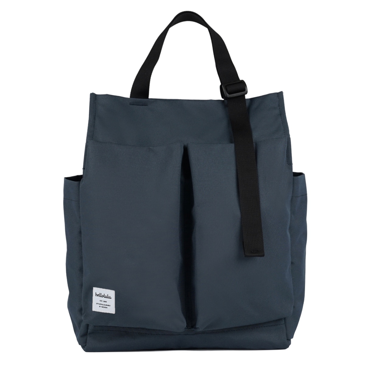 トートバッグ Hellolulu Luke 3WAY バーティカルトート 10L （ ハロルル バッグ ハンドバッグ ショルダーバッグ レディース メンズ 3way 軽い 撥水 通学 通勤 肩掛け 手提げ サイドポケット PC収納 自立 おしゃれ ） 【DarkSapphire】