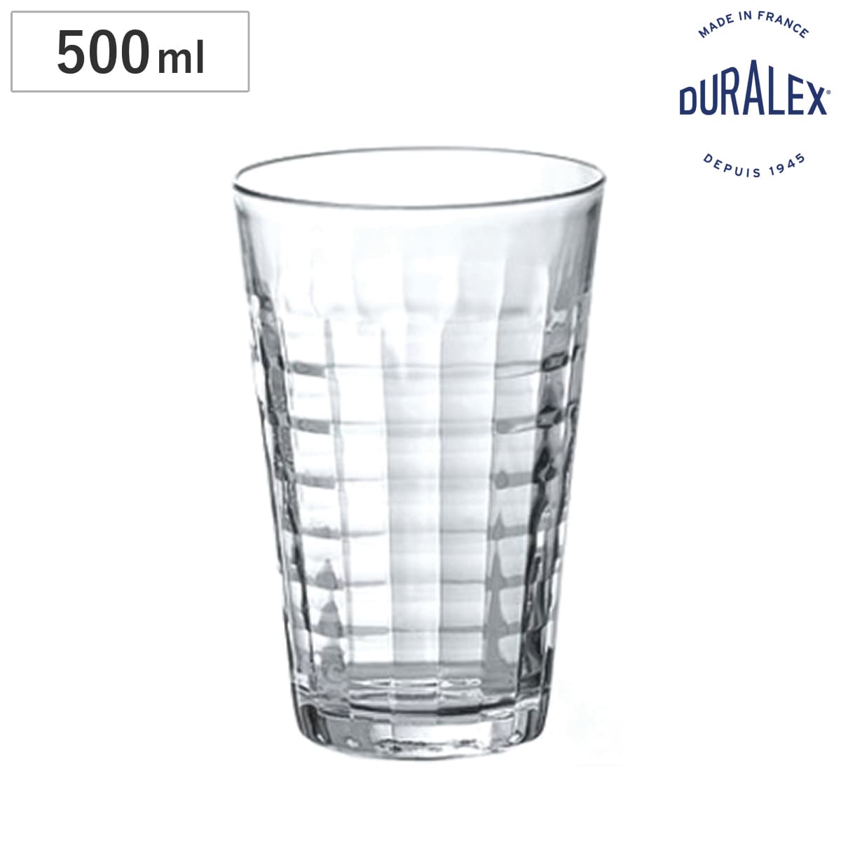 DURALEX デュラレックス プリズム 500ml 1062A B06 （ PRISME 食洗機対応 電子レンジ対応 ガラス 耐熱ガラス 食器 グラス おしゃれ かわいい シンプル クリア 耐熱 アイスコーヒー ホット ガラスコップ 丈夫 洋食器 ）