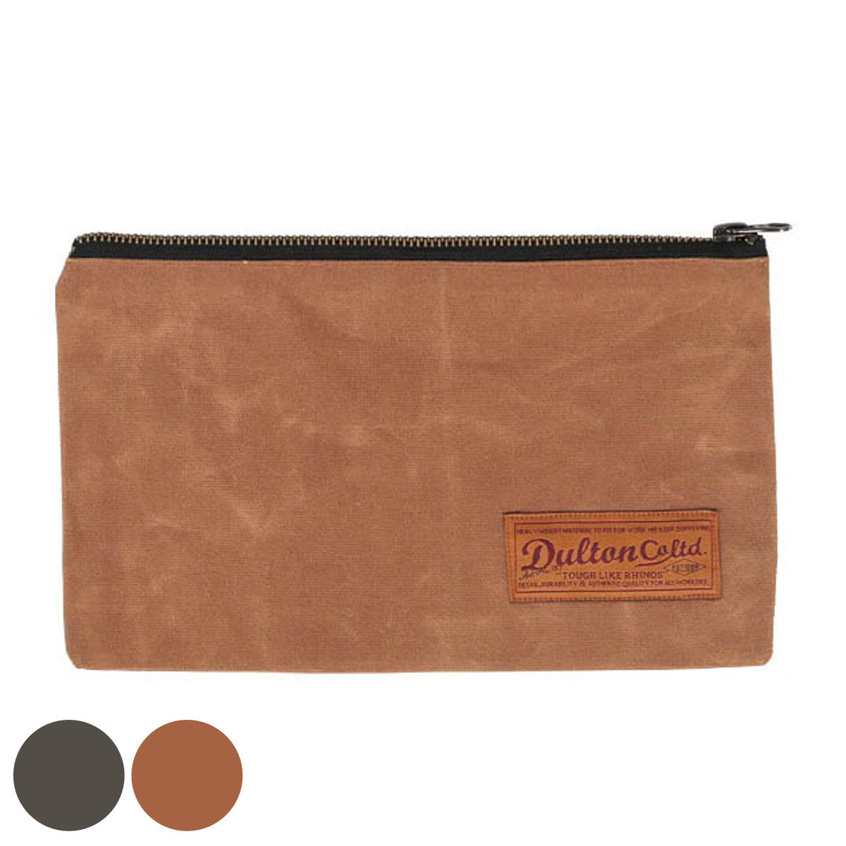 ポーチ ダルトン WAX CANVAS TOOL POUCH Sサイズ フラットポーチ （ DULTON 小物入れ マルチポーチ 小物収納 持ち運び ケース かばん 鞄 ガジェットケース 収納 小物 バッグ ファスナー おしゃれ メンズ レディース ） 【キャメル】