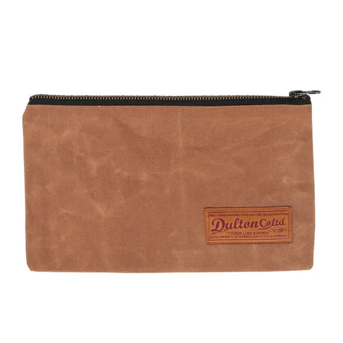 ポーチ ダルトン WAX CANVAS TOOL POUCH Sサイズ フラットポーチ （ DULTON 小物入れ マルチポーチ 小物収納 持ち運び ケース かばん 鞄 ガジェットケース 収納 小物 バッグ ファスナー おしゃれ メンズ レディース ） 【キャメル】