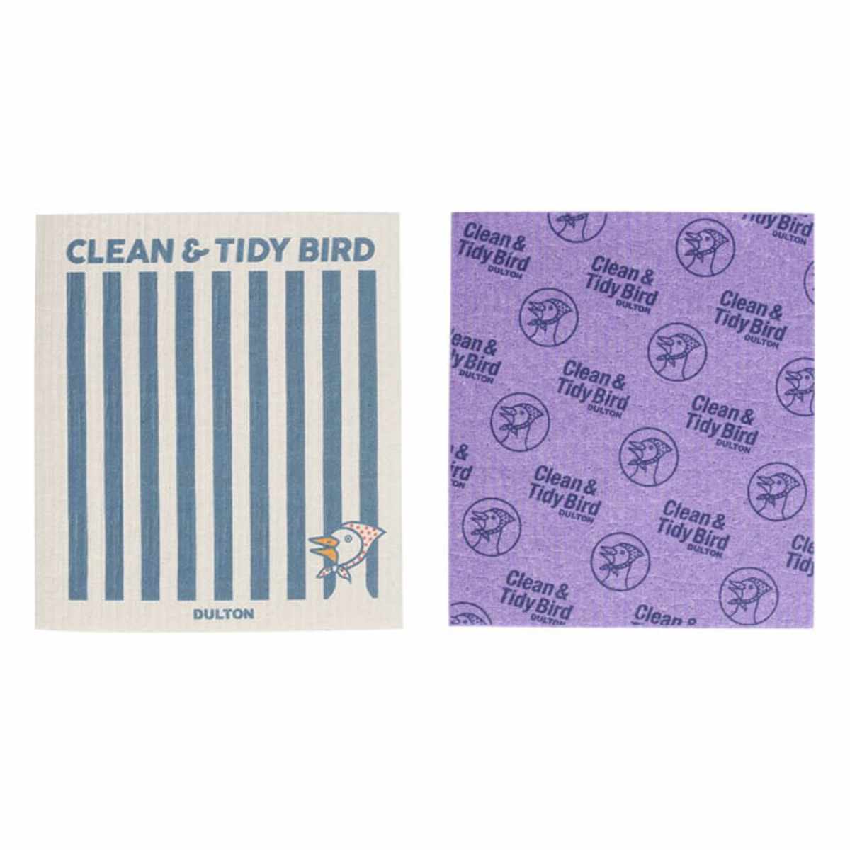 キッチンクロス ふきん ダルトン CELLULOSE CLOTH Sサイズ 2枚組 （ DULTON スポンジワイプ スポンジクロス セルロース 水切りマット 布巾 台拭き 食器拭き 水切り キッチンタオル テーブル布巾 コースター 吸水 速乾 ） 【パープル】