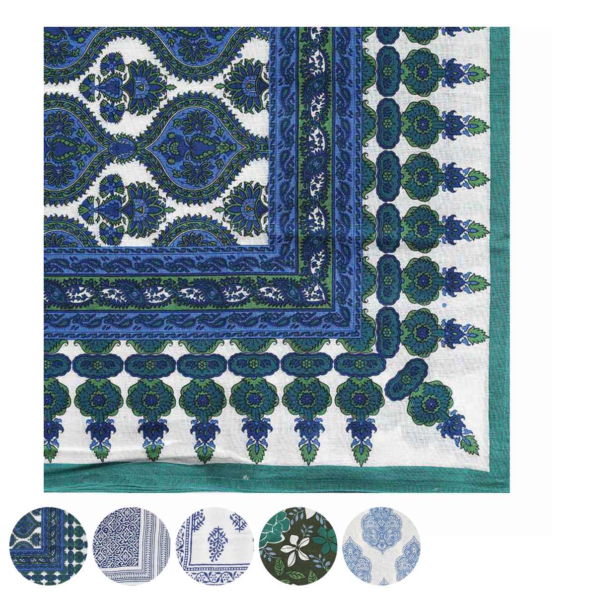 マルチクロス プリント PRINTED MULTI CLOTH コットン 225×150cm （ DULTON マルチカバー テーブルクロス フリーカバー ソファーカバー 大判 長方形 綿100％ バンダナ柄 ボタニカル 多目的 マルチ クロス キャンプ ピクニック 布 ） 【B】