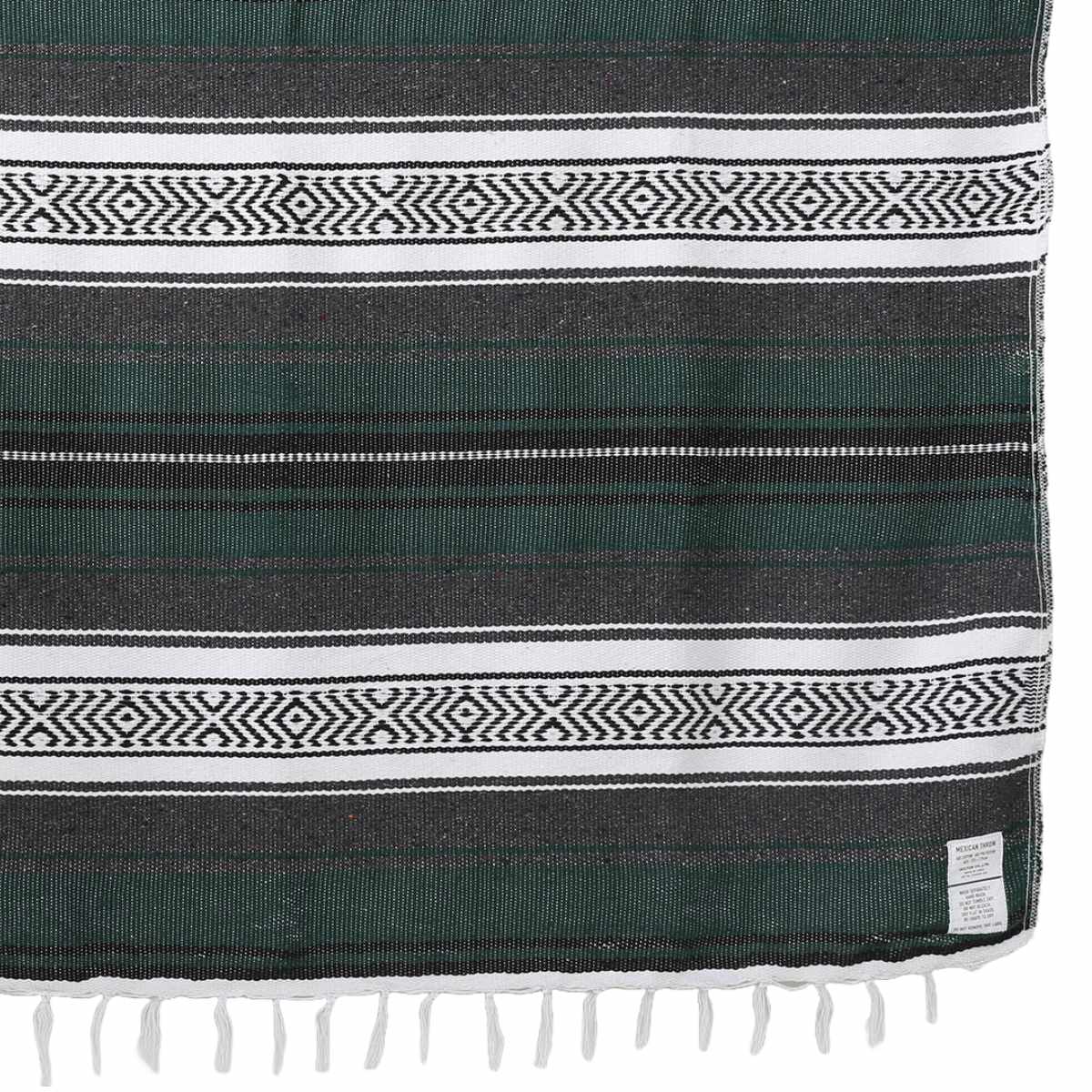 マルチクロス ダルトン MEXICAN THROW ブランケット 羽織 （ DULTON 125×175cm マルチカバー テーブルクロス フリーカバー ソファーカバー 大判 長方形 メキシカン 多目的 マルチ クロス キャンプ ピクニック 布 ） 【ダークグリーン】