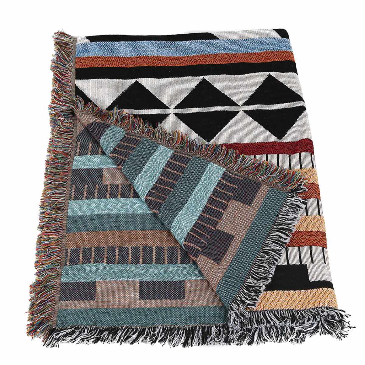 マルチクロス ダルトン JACQUARD MULTI CLOTH Lサイズ リバーシブル （ DULTON 155×135cm マルチカバー テーブルクロス フリーカバー ソファーカバー 大判 長方形 多目的 マルチ クロス キャンプ ピクニック 布 ） 【ネイティブ】