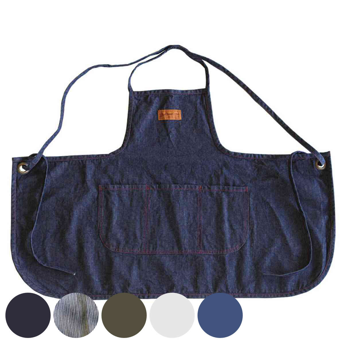 ダルトン エプロン EM APRON バッククロスタイプ （ DULTON キッチンエプロン 台所エプロン カフェエプロン 胸当てエプロン 短め ワーキングエプロン デニム ポケット付き ホルターネック レディース メンズ 大人用 コットン ） 【デニム】