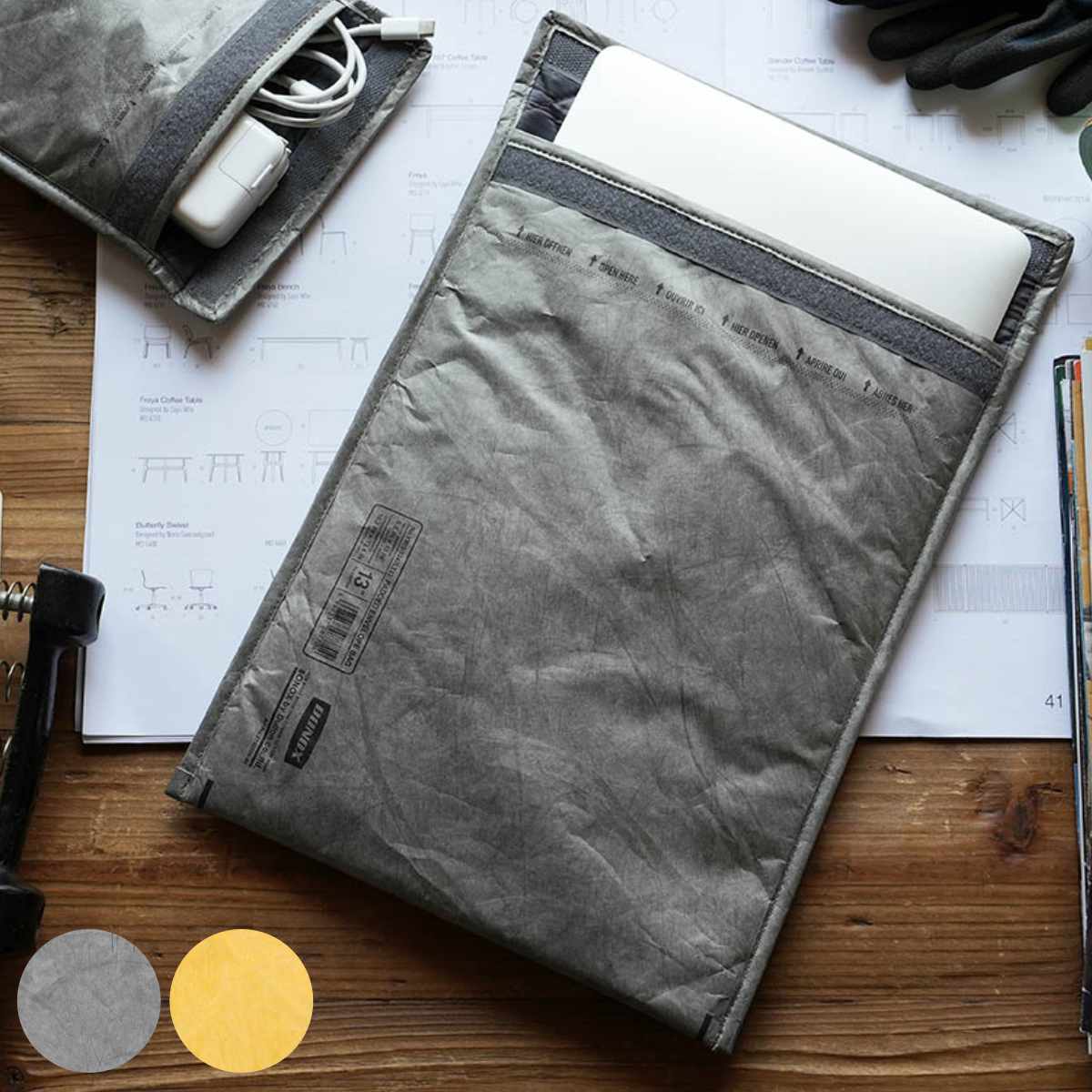 PCケース PADDED ENVELOPE BAG FOR 13インチ LAPTOP タブレットケース （ DULTON パソコンケース 縦型 パソコンバッグ PCバッグ コンパクト タブレット パソコン CD 書類 傷防止 保護 衝撃吸収 持ち運び ） 【グレー】