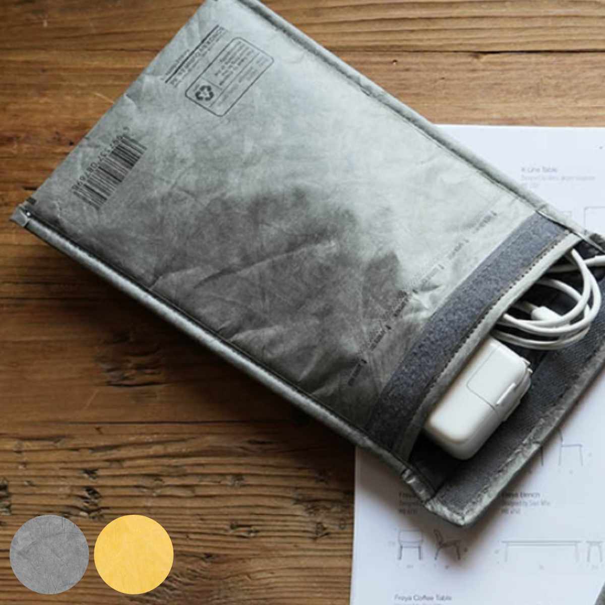 タブレットケース PADDED ENVELOPE BAG FOR TABLET （ DULTON 縦型 タブレット入れ タブレットバッグ ガジェットケース コンパクト タブレット 充電器 バッテリー 傷防止 保護 衝撃吸収 インナーバッグ 持ち運び ） 【グレー】