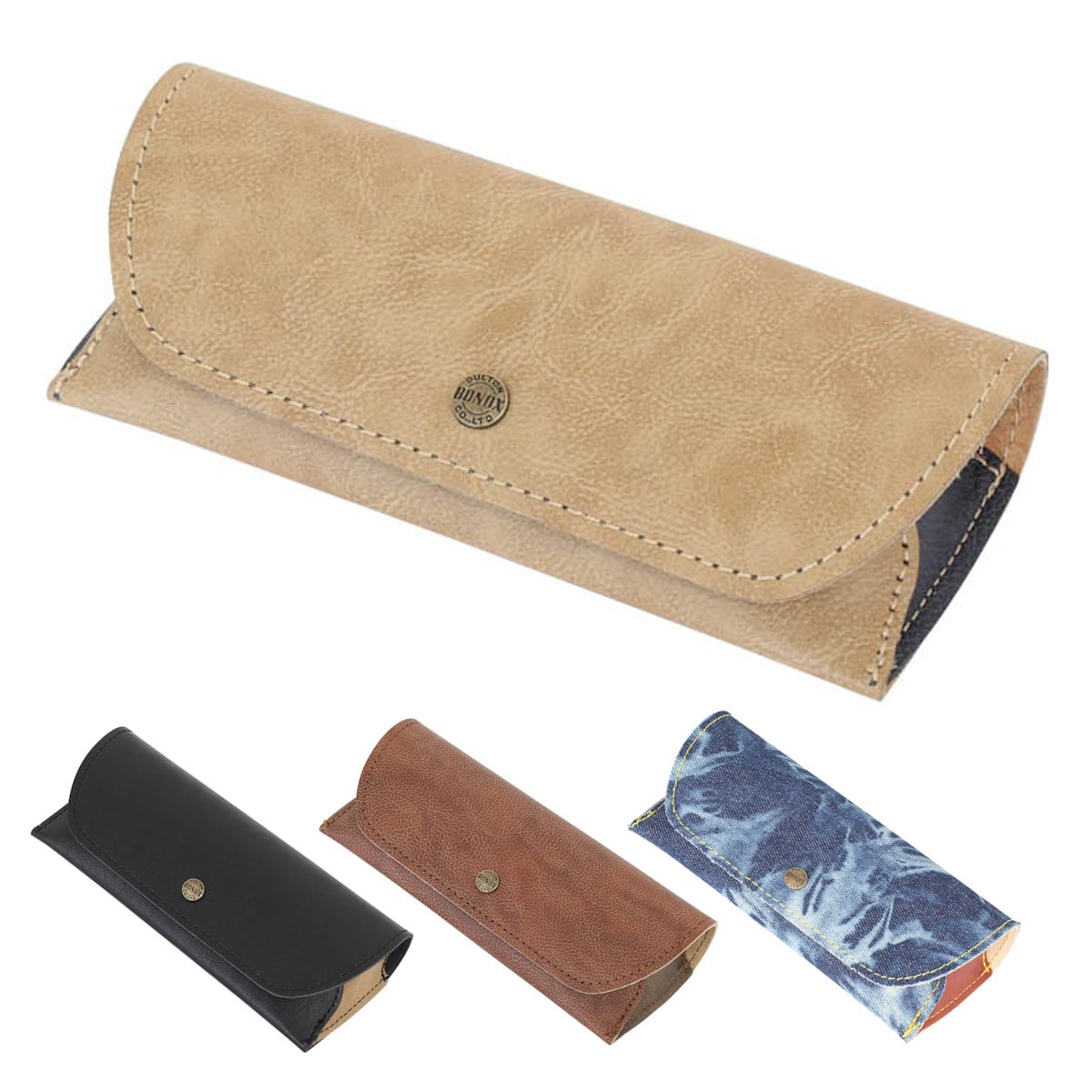 メガネケース ダルトン GLASSES CASE 合皮 （ DULTON 眼鏡ケース めがねケース メガネ 収納 携帯 小物入れ サングラス 持ち運び レザー調 メガネ入れ 眼鏡 めがね 携行 小物収納 おしゃれ シンプル 大人 薄型 ） 【ベージュ】