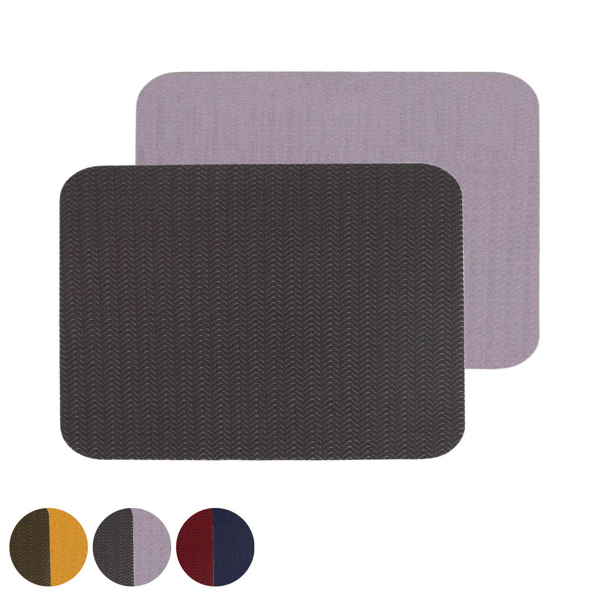 ダルトン ランチョンマット PLACE MAT HERRINGBONE SQ （ DULTON 48×35cm おしゃれ 角型 角 四角 洗える レクタングル リバーシブル 両面 プレイスマット ランチマット テーブルウェア インテリア キッチン用品 ） 【グレー×パープル】