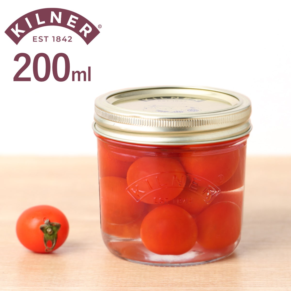 保存瓶 KILNER 200ml Wide Mouth Preserve Jar （ キルナー 食洗機対応 保存 瓶 ガラス ガラス容器 キャニスター 食品 保存容器 保存ビン 調味料 ジャム ピクルス ）