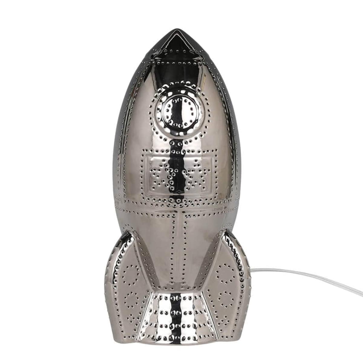 ダルトン テーブルランプ LEDライト対応 ポーセリンライト PORCELAIN LIGHT （ ライト ロボット ロケット スチール LED テーブルライト ランプ DULTON 照明 スイッチ付き E17 インテリア 陶磁器 かわいい 卓上 ロボット型ランプ ） 【ロケット】