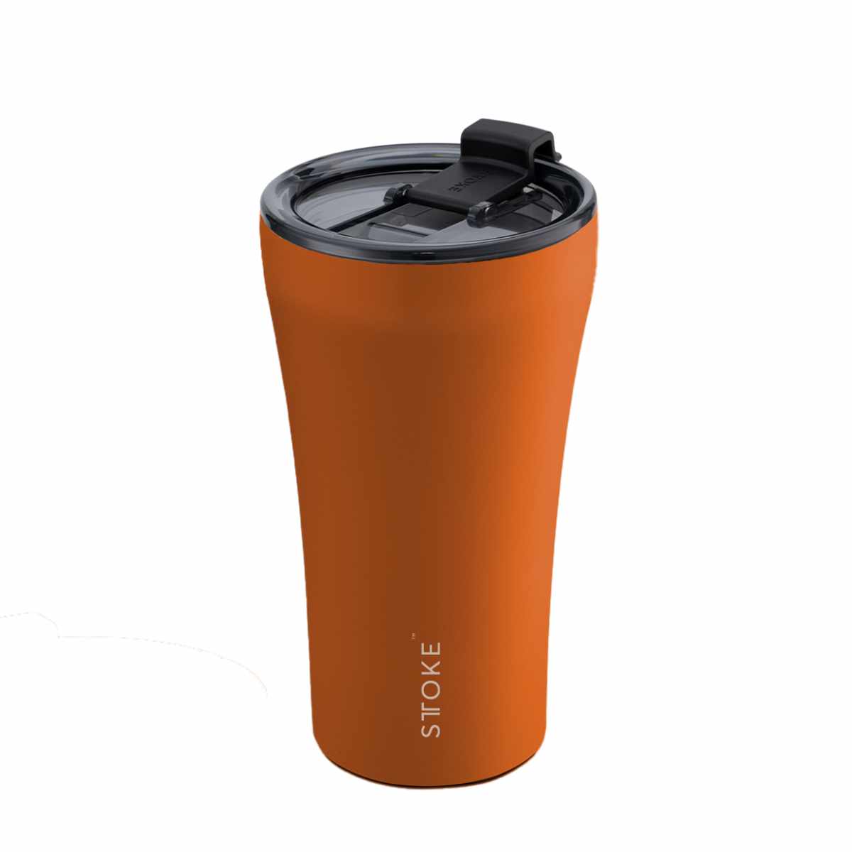 STTOKE ストーク タンブラー Lサイズ 12oz 355ml （ 保温 保冷 蓋付き 真空構造 完全密封 こぼれない おしゃれ 溢れない 真空断熱 水筒 コーヒー 持ち運び かわいい おすすめ プレゼント ギフト セラミック ） 【サンバーストオレンジ】