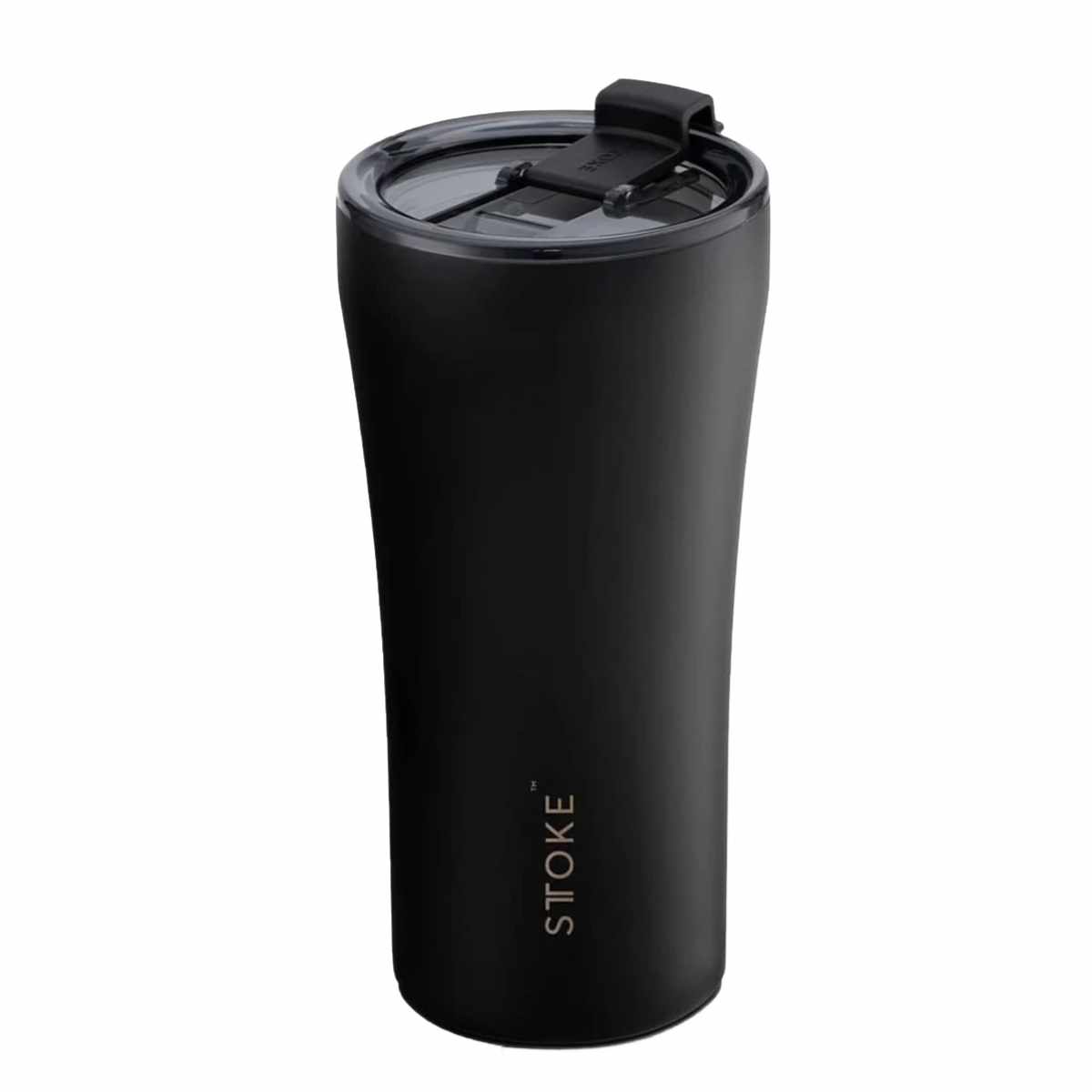 STTOKE ストーク タンブラー Gサイズ 16oz 470ml （ 保温 保冷 蓋付き 真空構造 完全密封 こぼれない おしゃれ 溢れない 真空断熱 水筒 コーヒー 持ち運び かわいい おすすめ プレゼント ギフト 密封 ） 【リュクスブラック】