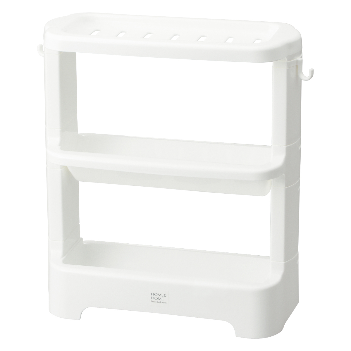 ボトルラック HOME&HOME （ バスラック ボトル収納 収納 お風呂 バス ディスペンサースタンド ラック シャンプースタンド 洗面所 水周り シンプル かご ホワイト ）