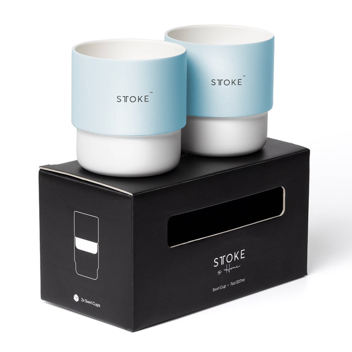 STTOKE ストーク コップ 207ml ホームカップ 同色2個入 （ 保温 保冷 真空断熱 食洗機対応 おしゃれ ステンレス グラス マグ マグカップ カップ コーヒーカップ ティーカップ コーヒー かわいい セラミック ） 【ブルームーン】