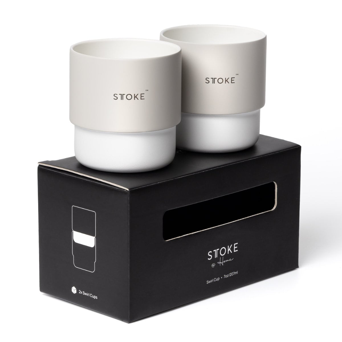 STTOKE ストーク コップ 207ml ホームカップ 同色2個入 （ 保温 保冷 真空断熱 食洗機対応 おしゃれ ステンレス グラス マグ マグカップ カップ コーヒーカップ ティーカップ コーヒー かわいい セラミック ） 【シャンパングレー】