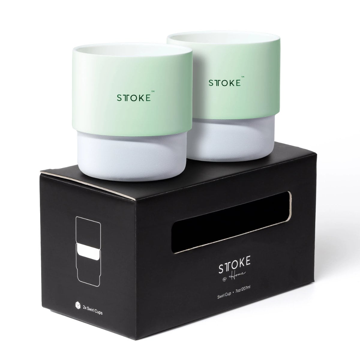 STTOKE ストーク コップ 207ml ホームカップ 同色2個入 （ 保温 保冷 真空断熱 食洗機対応 おしゃれ ステンレス グラス マグ マグカップ カップ コーヒーカップ ティーカップ コーヒー かわいい セラミック ） 【モヒートミント】