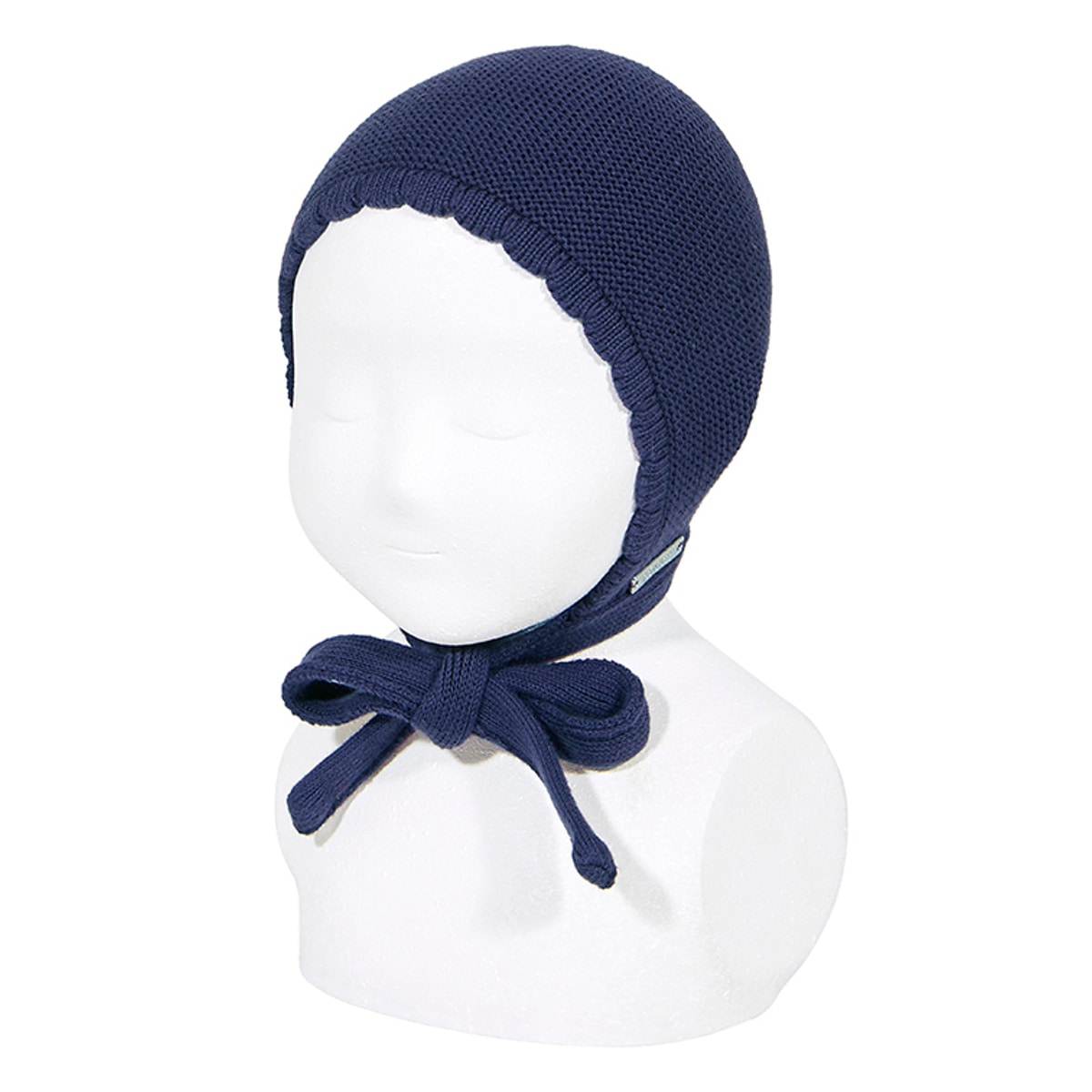 ボンネット condor コンドル 子供 6ヶ月～24ヶ月 クラシック ガーターステッチボネット （ 帽子 ベビーボンネット ボネット ベビー キッズ ベビー服 子供服 紐付き ニット帽 ガーター編み 赤ちゃん コットン100％ おしゃれ 出産祝い ） 【マリーノ 2】