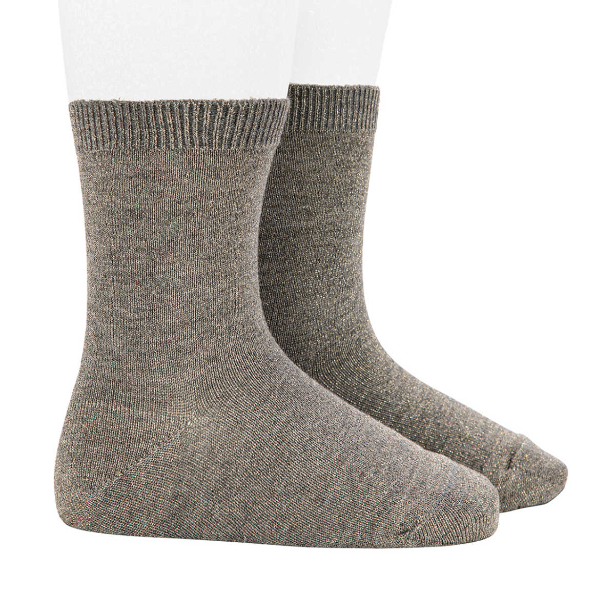 靴下 condor コンドル 子供 14.5～24.5cm ブライト ショートソックス （ ソックス 子ども用靴下 キッズ ジュニア くつ下 くつした 丈夫 ラメ スペイン製 おしゃれ 14.5 15 15.5 16 17 17.5 18 cm ） 【グリスクラーロ 4】